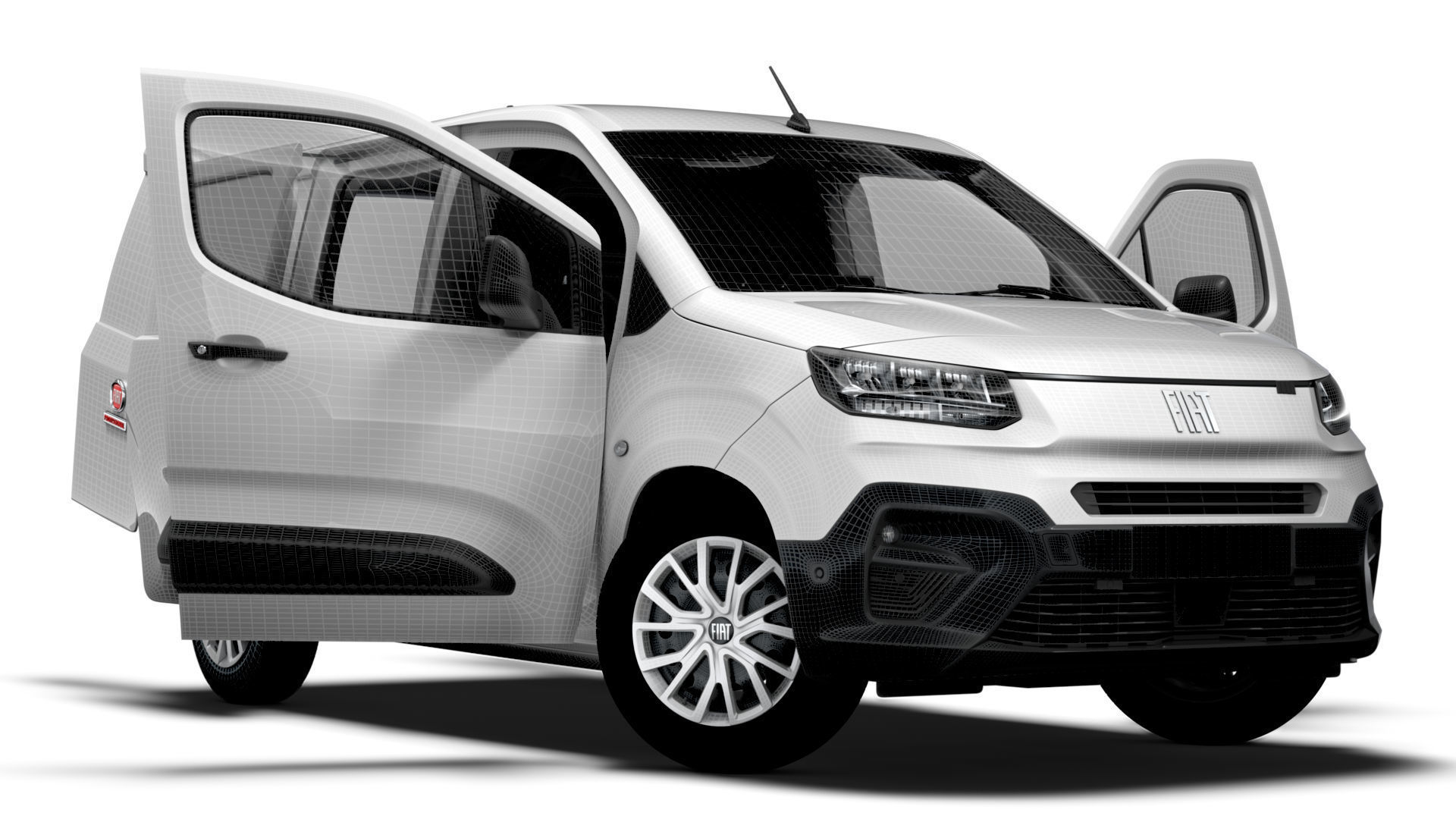 Fiat E Doblo SWB Van HQInterior 2024 3D model_15