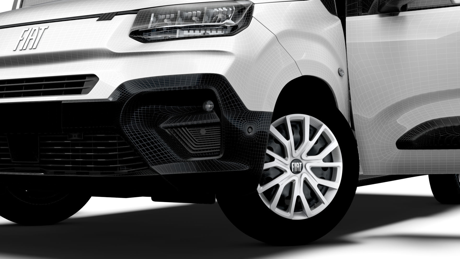 Fiat E Doblo SWB Van HQInterior 2024 3D model_18