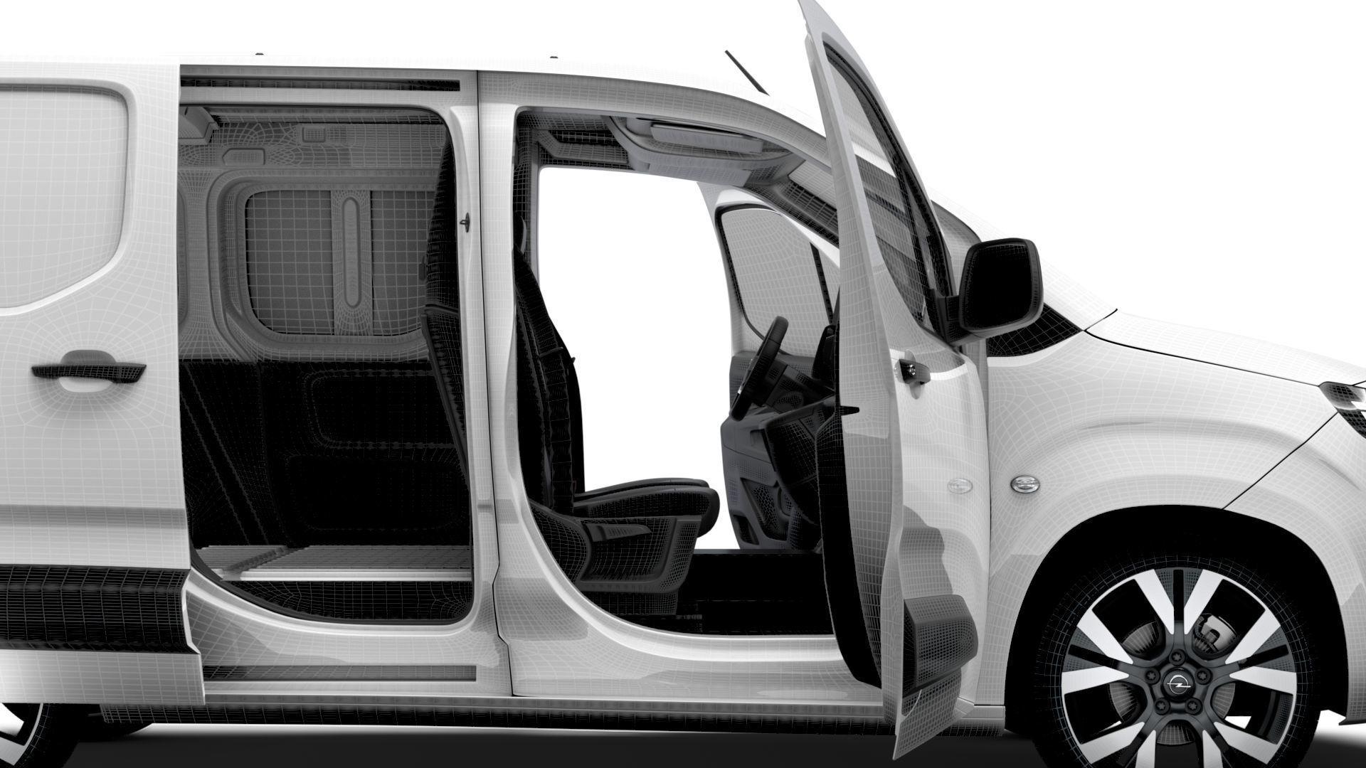 Opel Combo e SWB Van HQInterior 2024 3D model_16