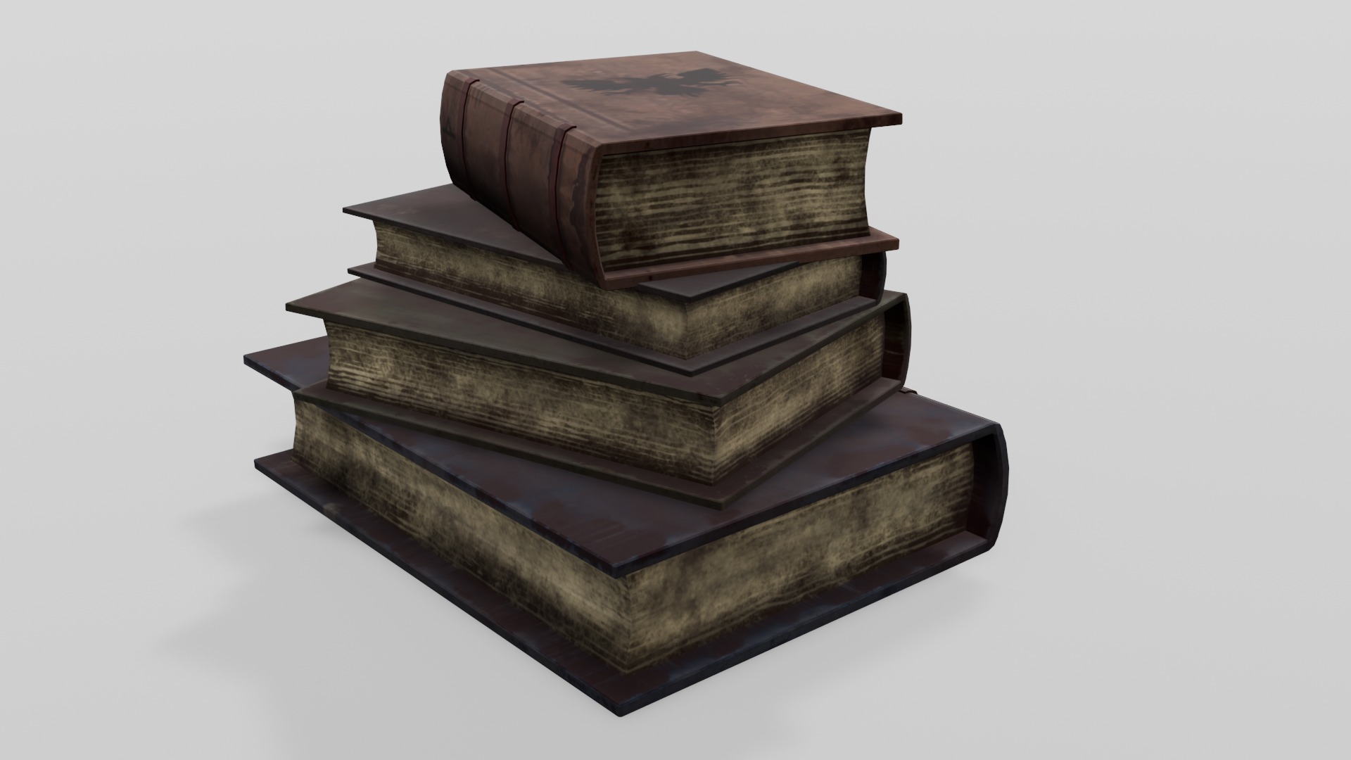 Old Books 3D Model Low-poly 3D model_15