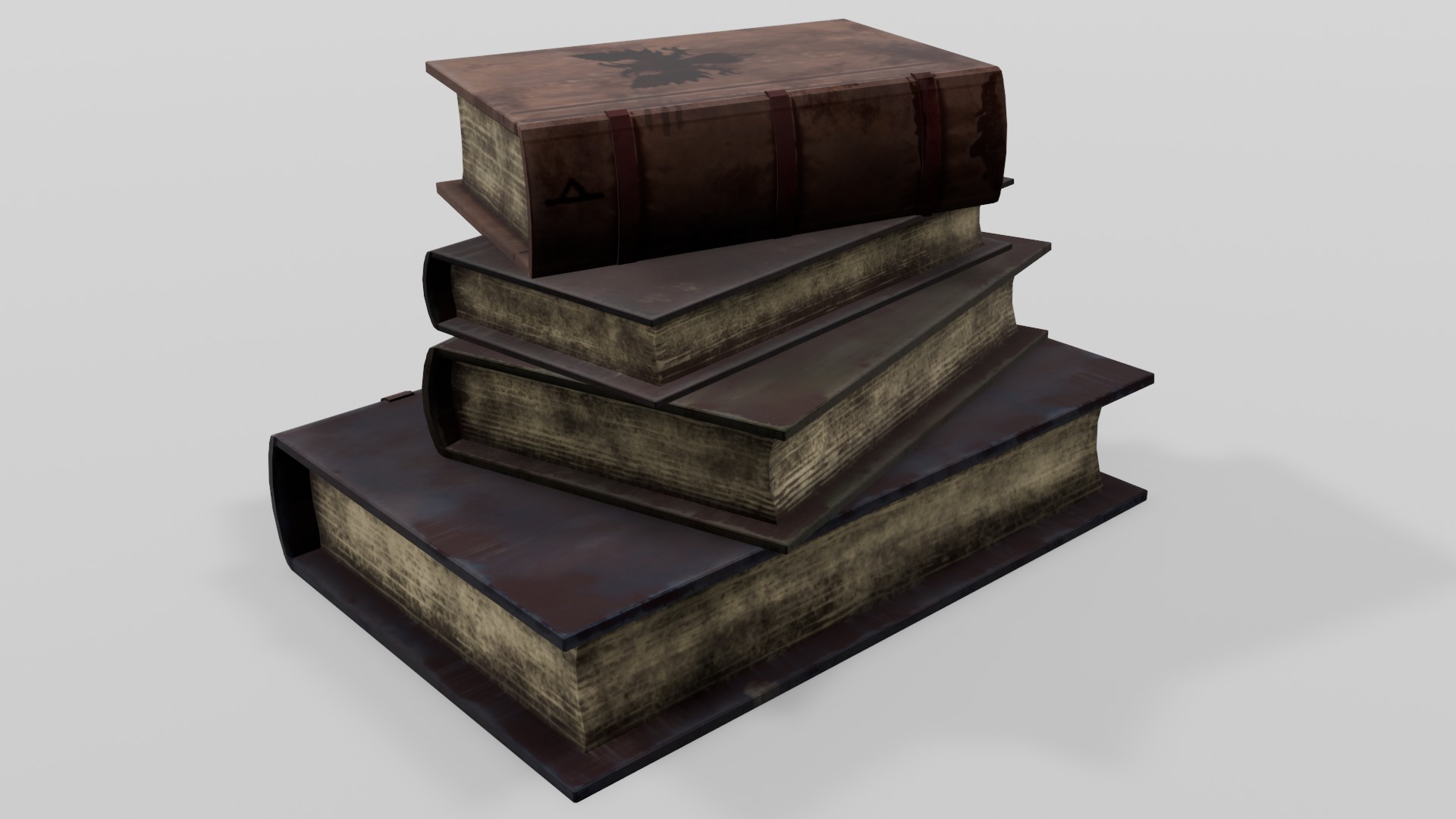 Old Books 3D Model Low-poly 3D model_14