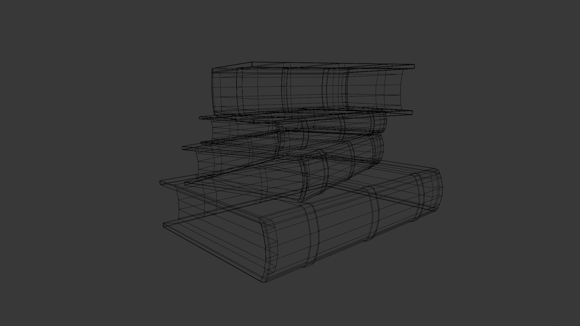 Old Books 3D Model Low-poly 3D model_7