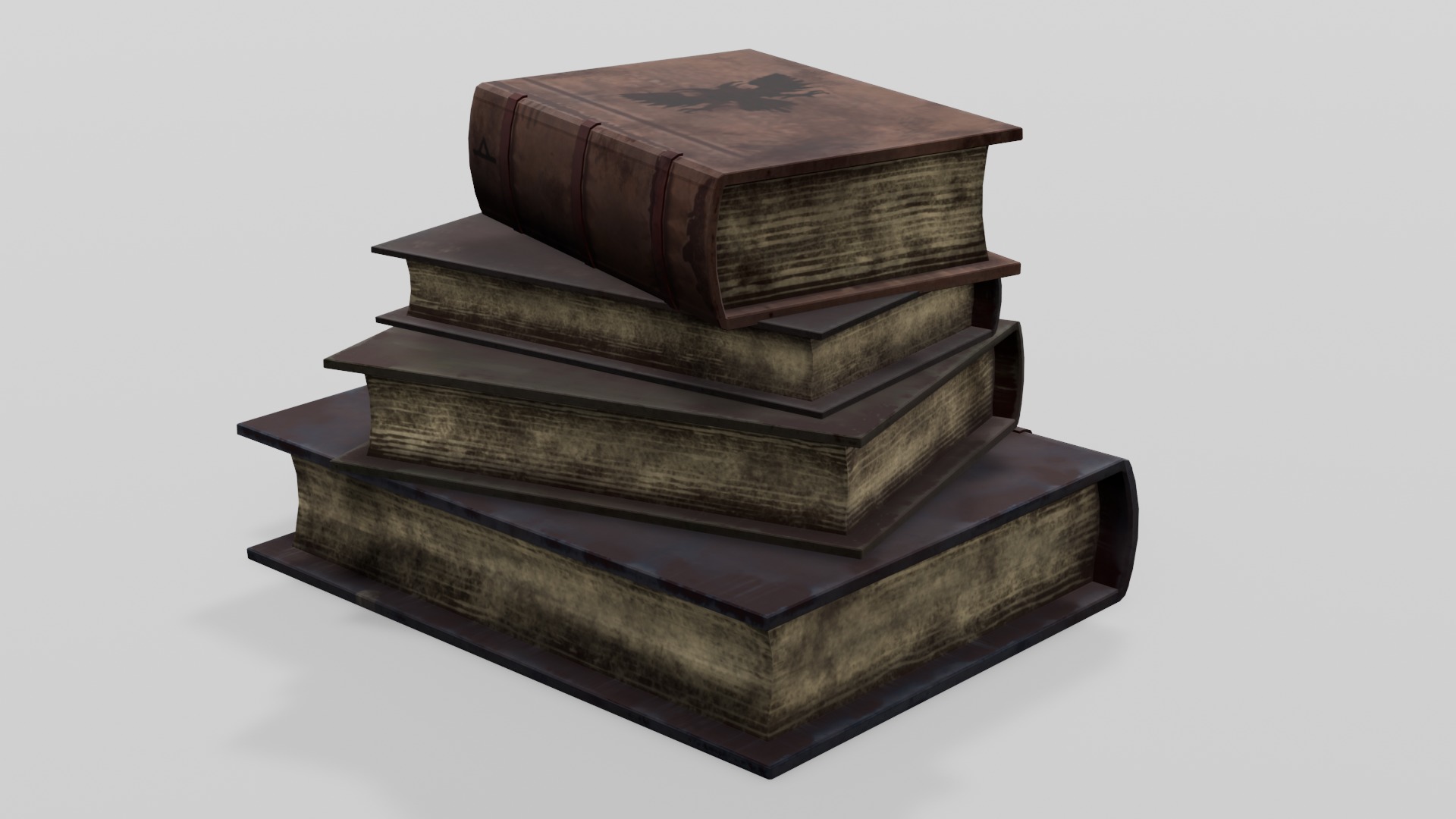 Old Books 3D Model Low-poly 3D model_5