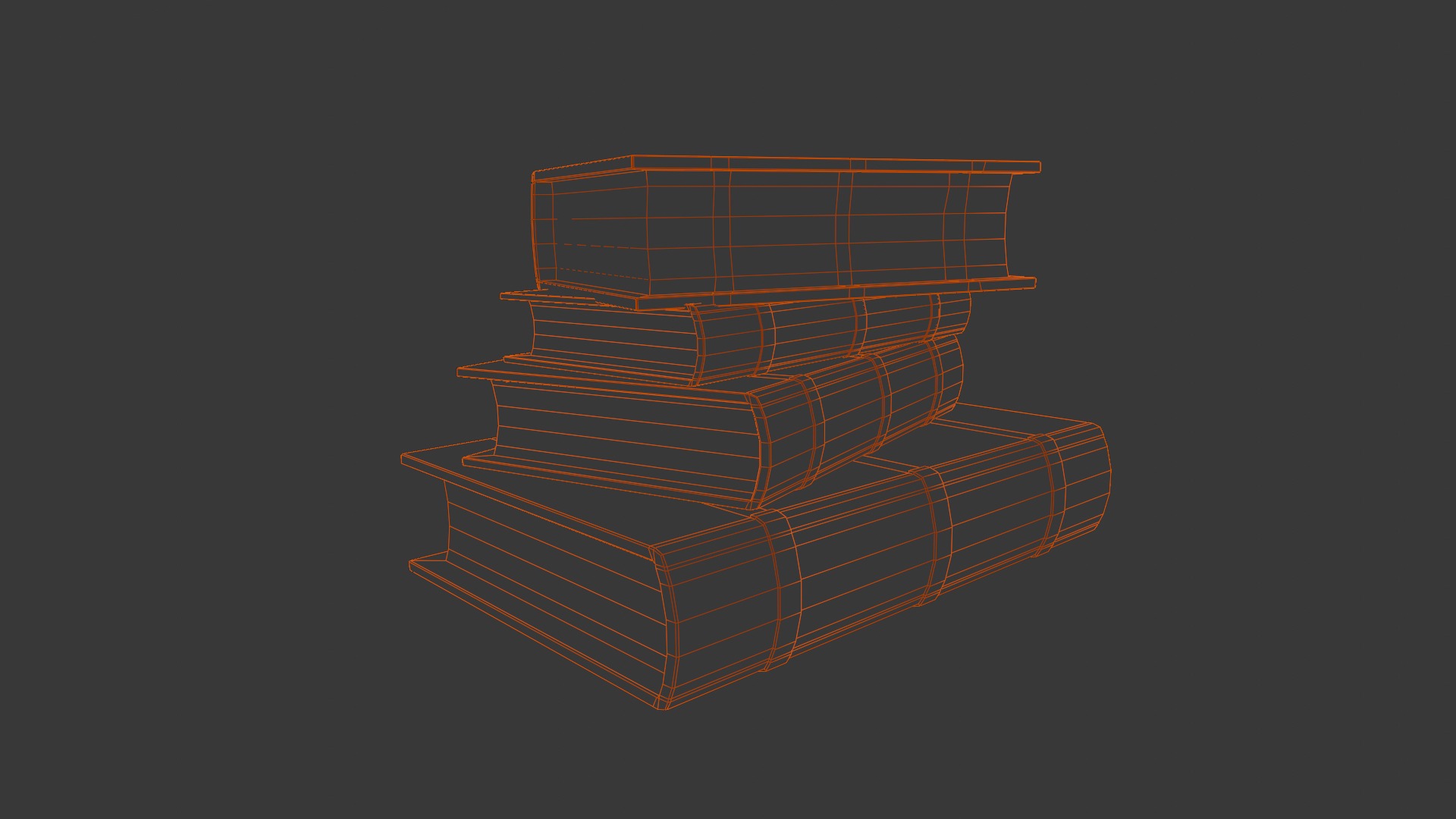 Old Books 3D Model Low-poly 3D model_9