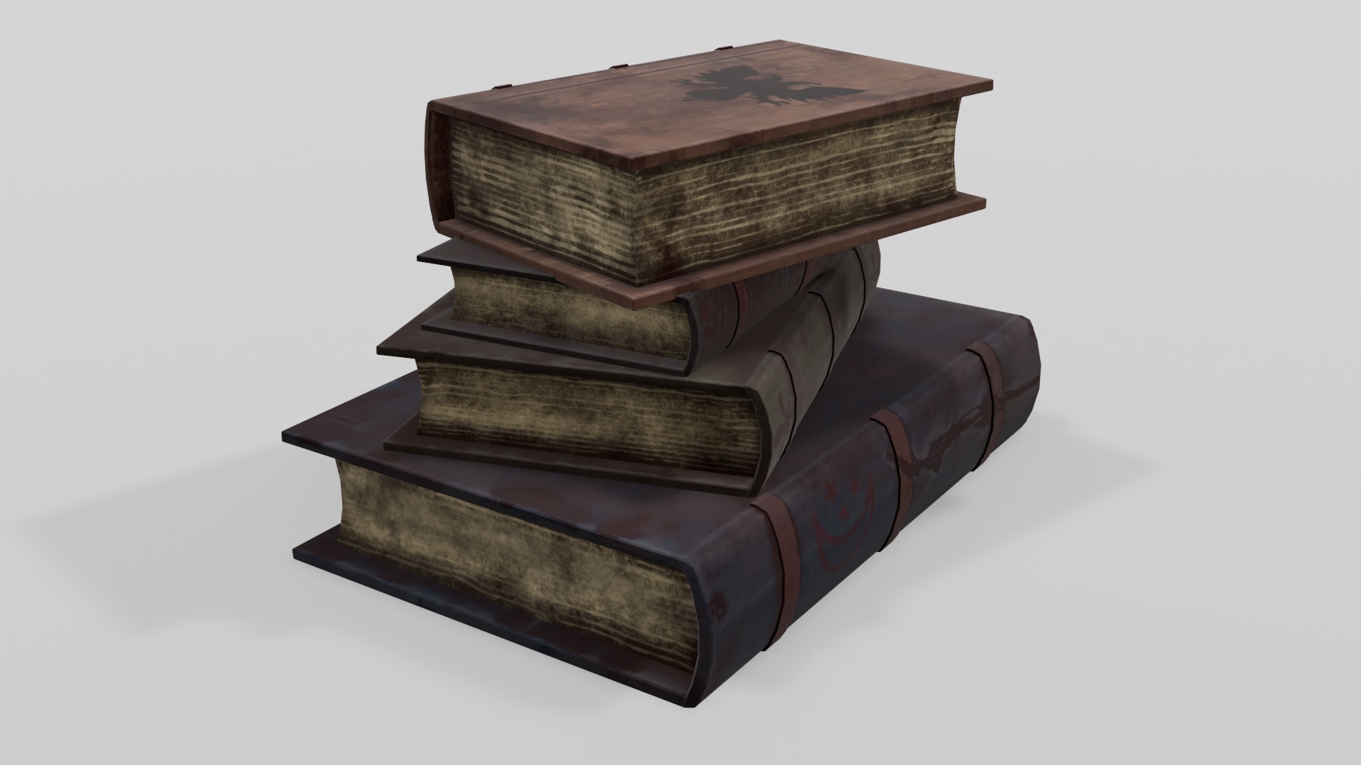 Old Books 3D Model Low-poly 3D model_11