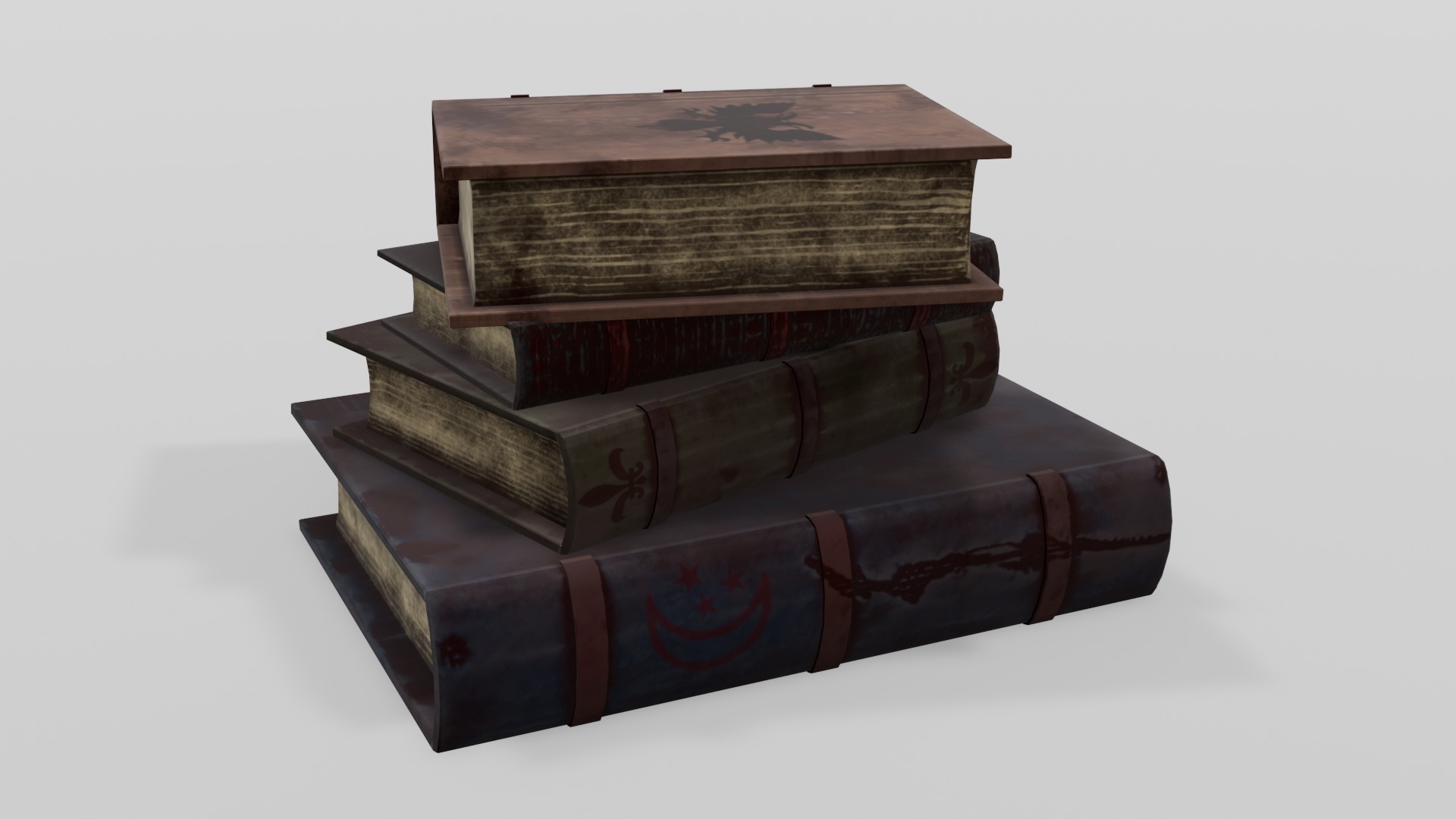 Old Books 3D Model Low-poly 3D model_12