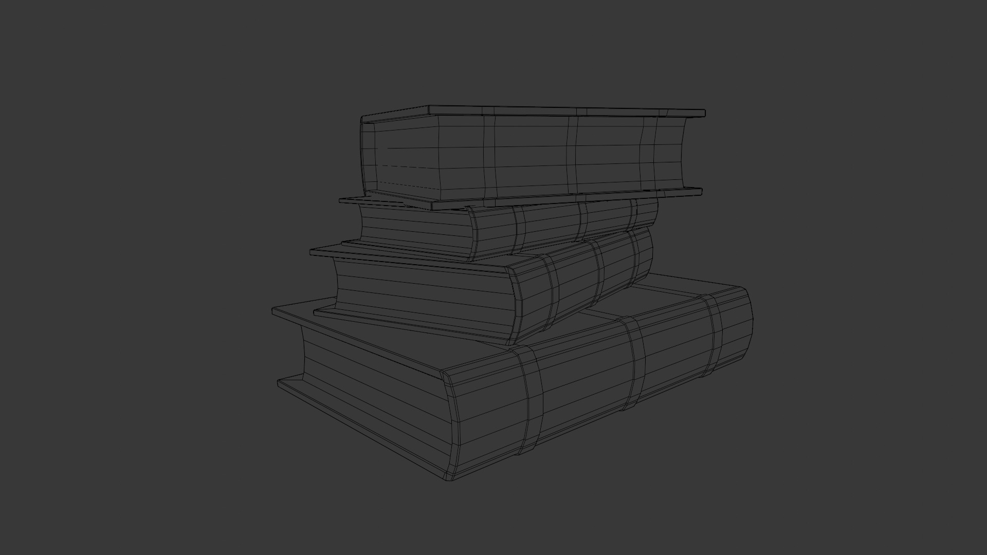 Old Books 3D Model Low-poly 3D model_8