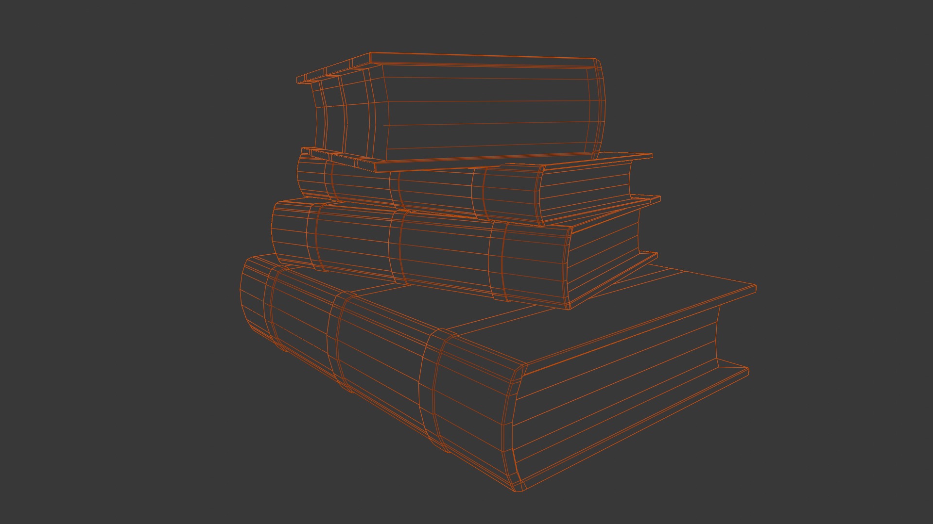 Old Books 3D Model Low-poly 3D model_10