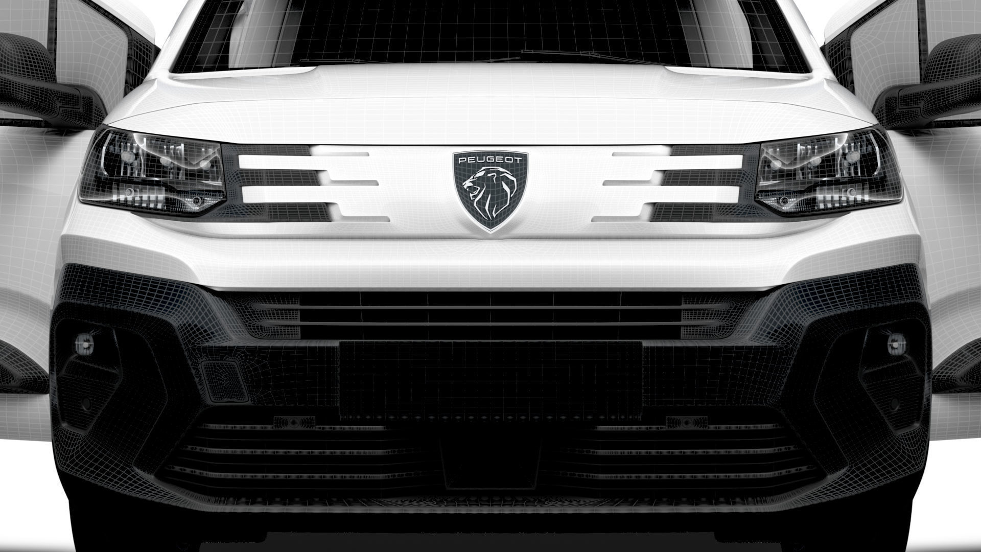 Peugeot e Partner SWB Van HQInterior 2024 3D model_22