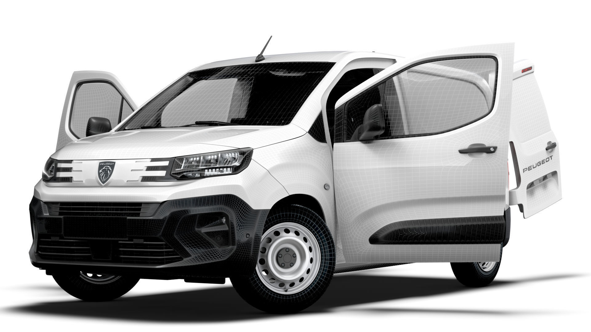 Peugeot e Partner SWB Van HQInterior 2024 3D model_23