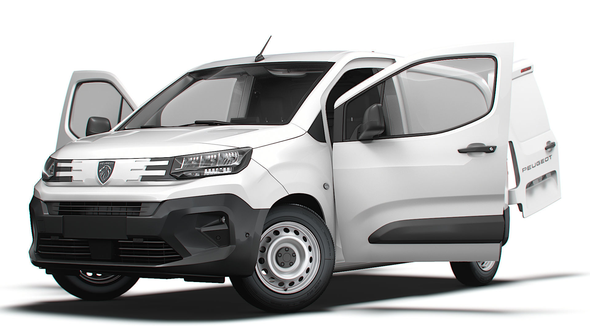 Peugeot e Partner SWB Van HQInterior 2024 3D model_8