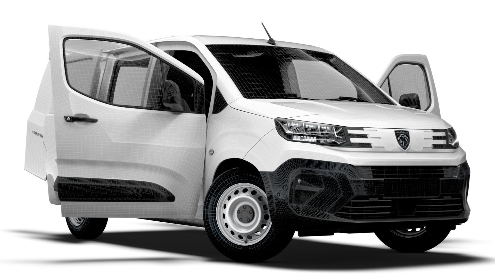 Peugeot e Partner SWB Van HQInterior 2024 3D model_15