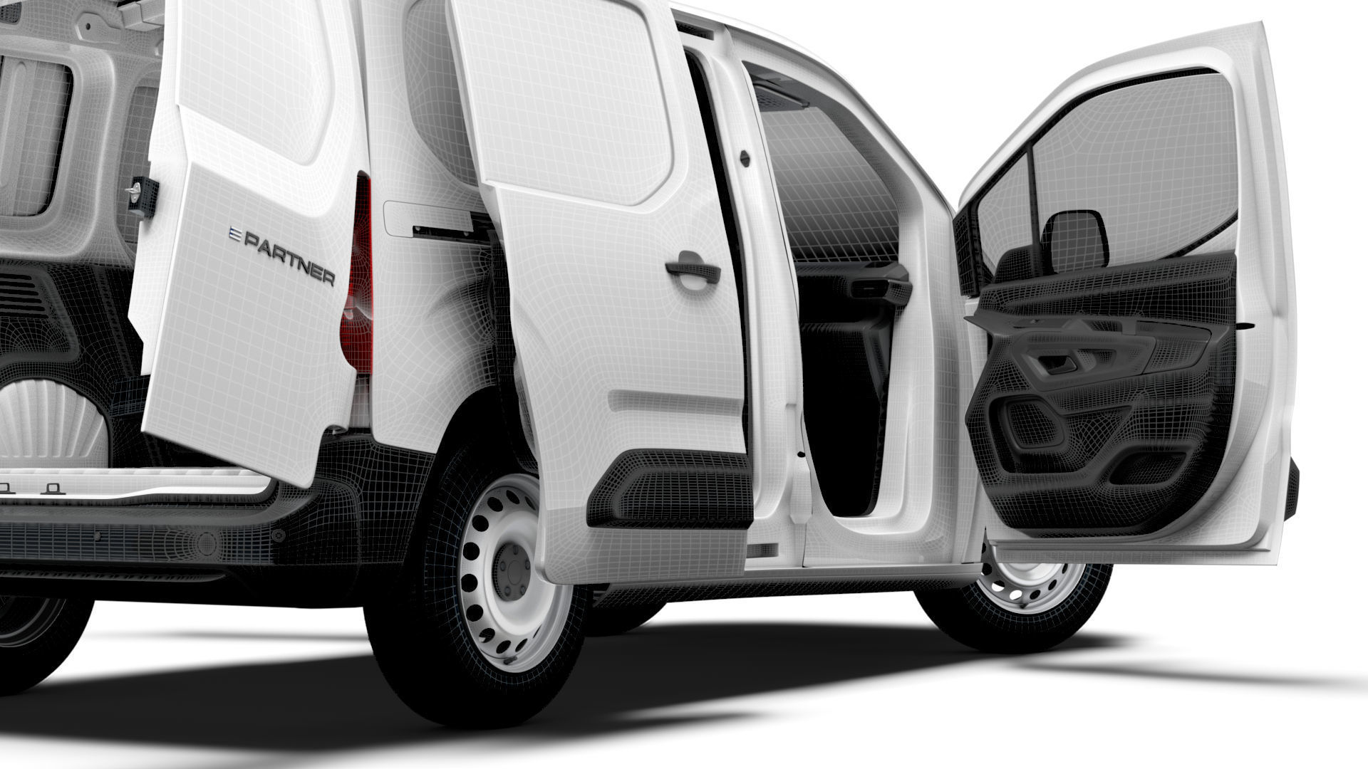 Peugeot e Partner SWB Van HQInterior 2024 3D model_20