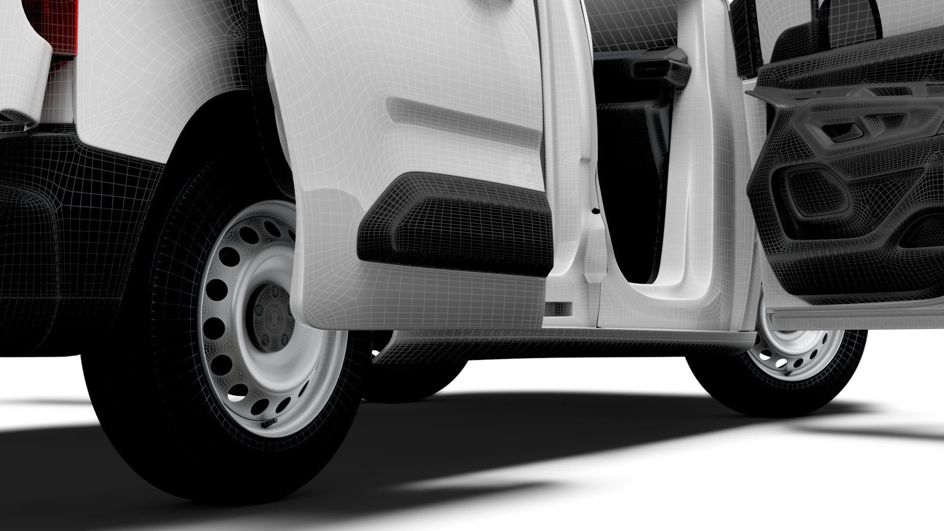 Peugeot e Partner SWB Van HQInterior 2024 3D model_26