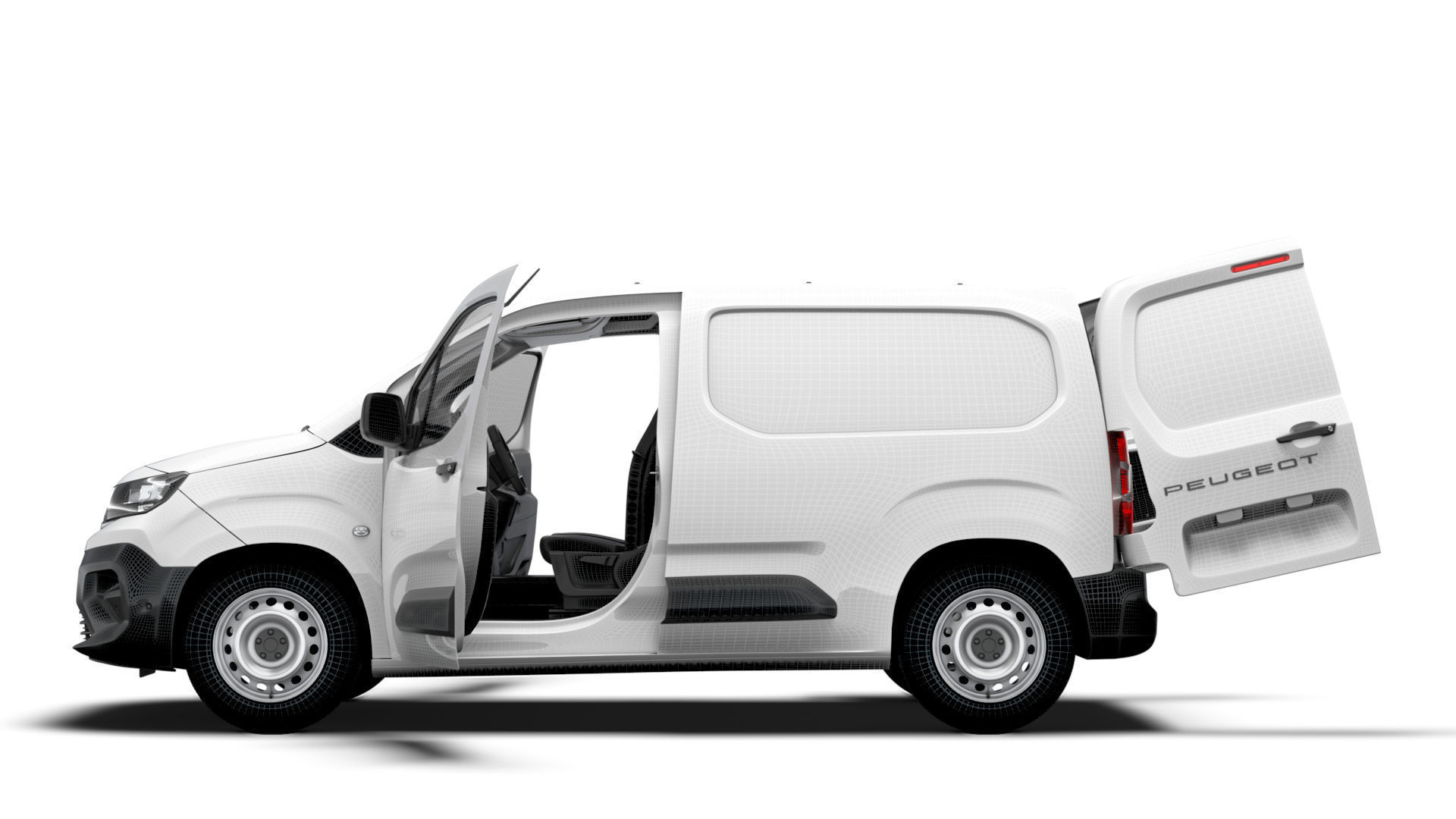 Peugeot e Partner SWB Van HQInterior 2024 3D model_19