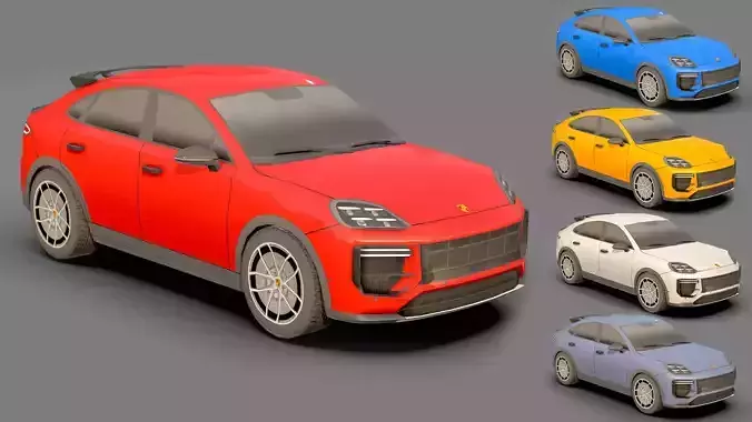 Low-poly Porsche Cayenne 3D Models