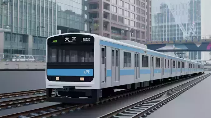 Keihin-Tohoku Line train 209-series 3D model
