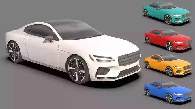 Low-poly Polestar 3D Models