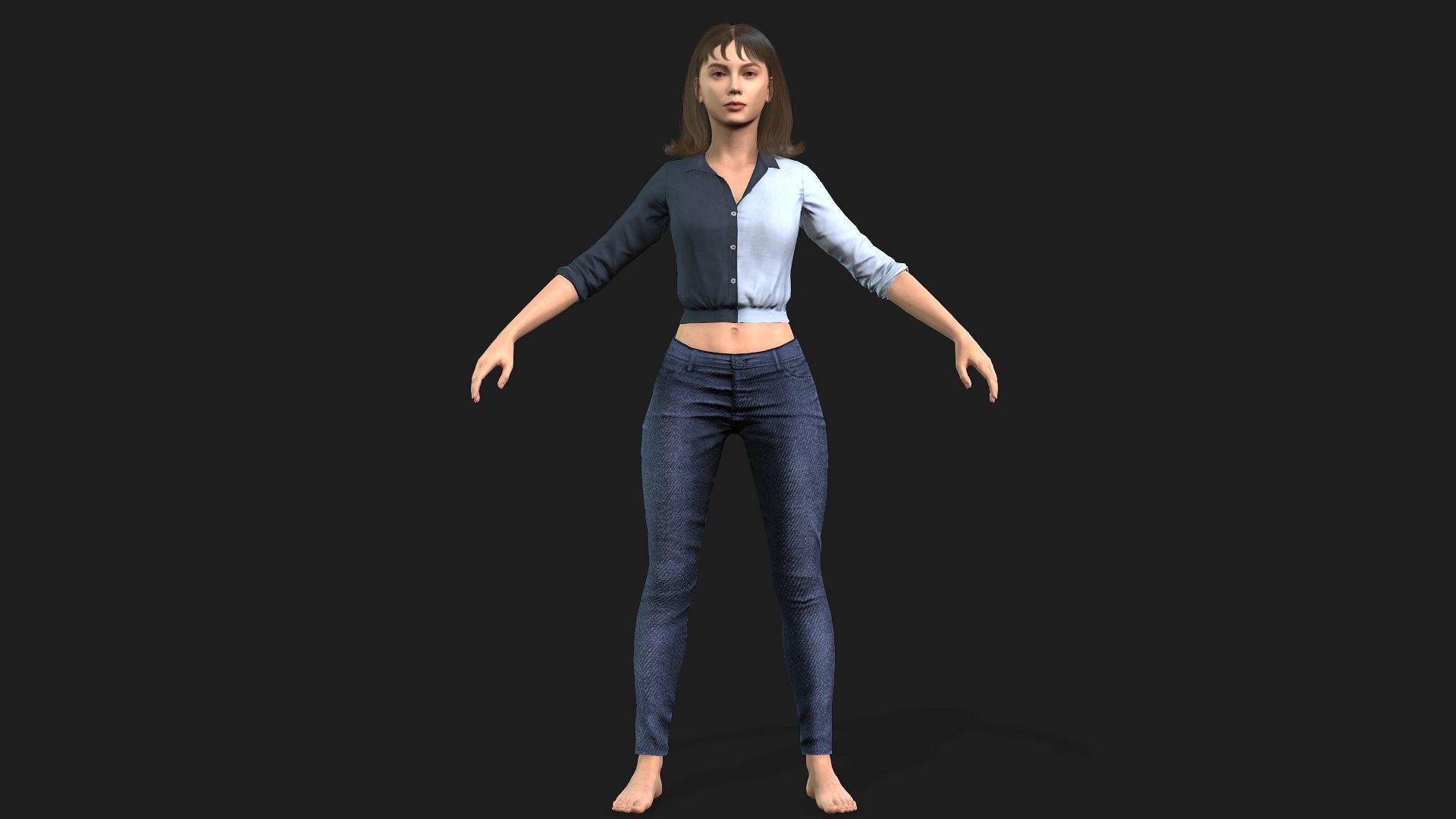 Realistic Woman 3D model_1
