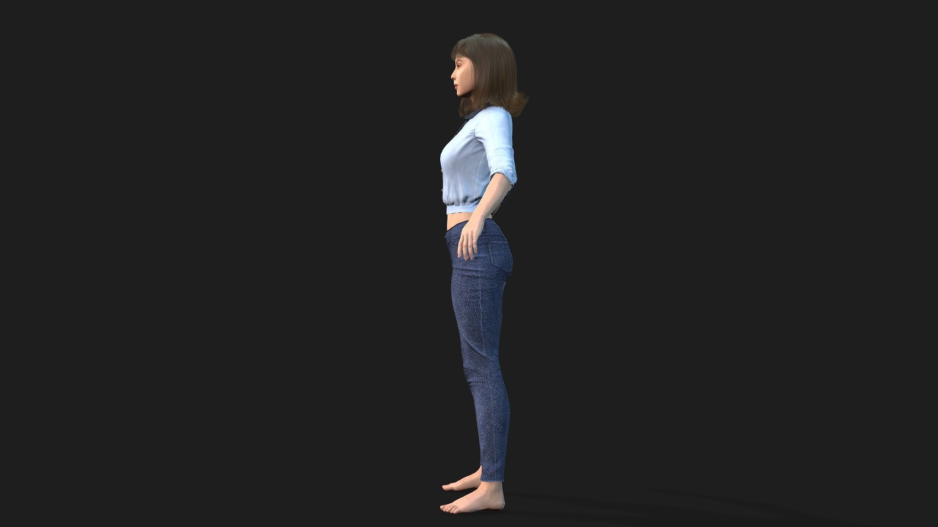 Realistic Woman 3D model_3