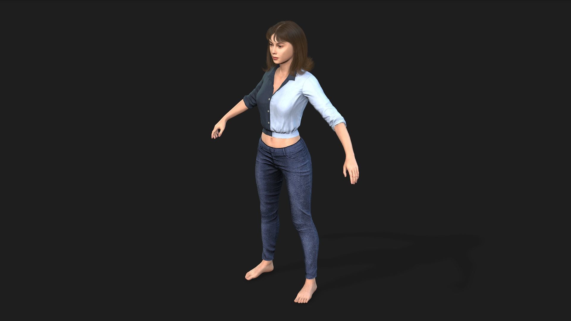Realistic Woman 3D model_7