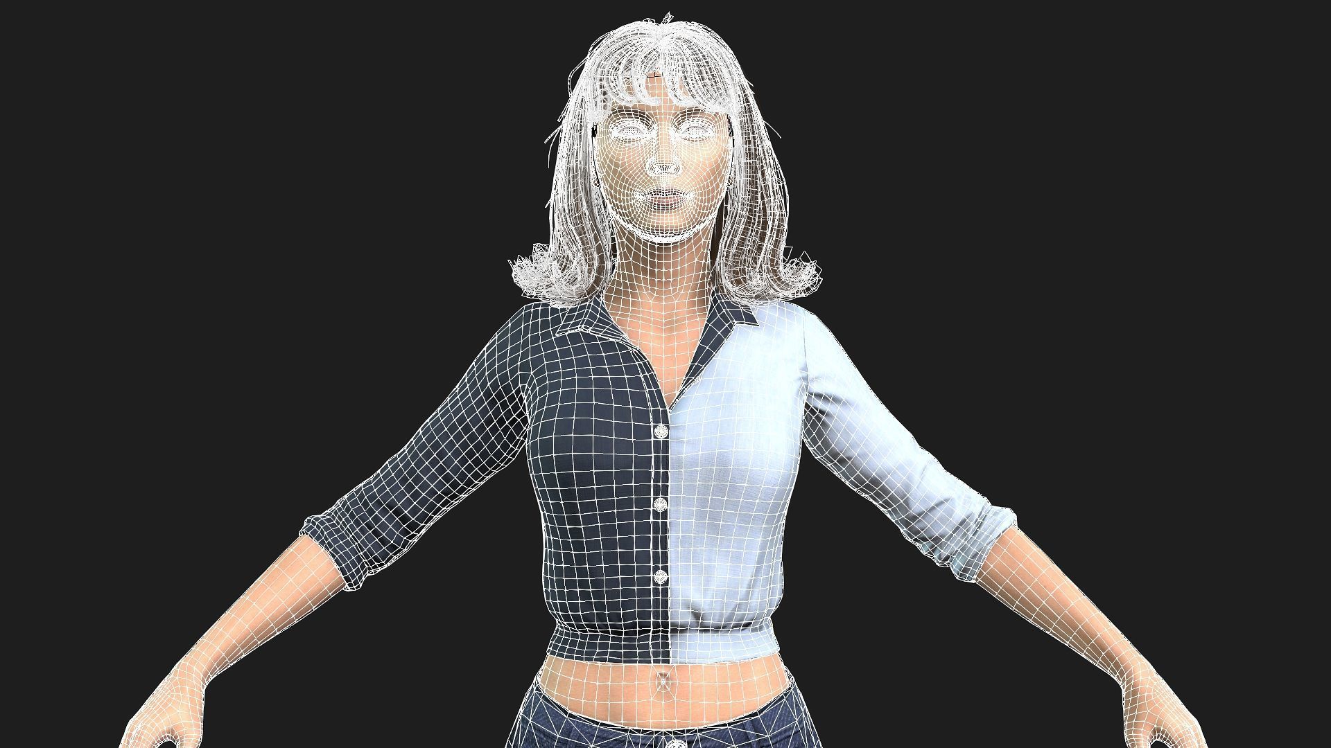 Realistic Woman 3D model_14