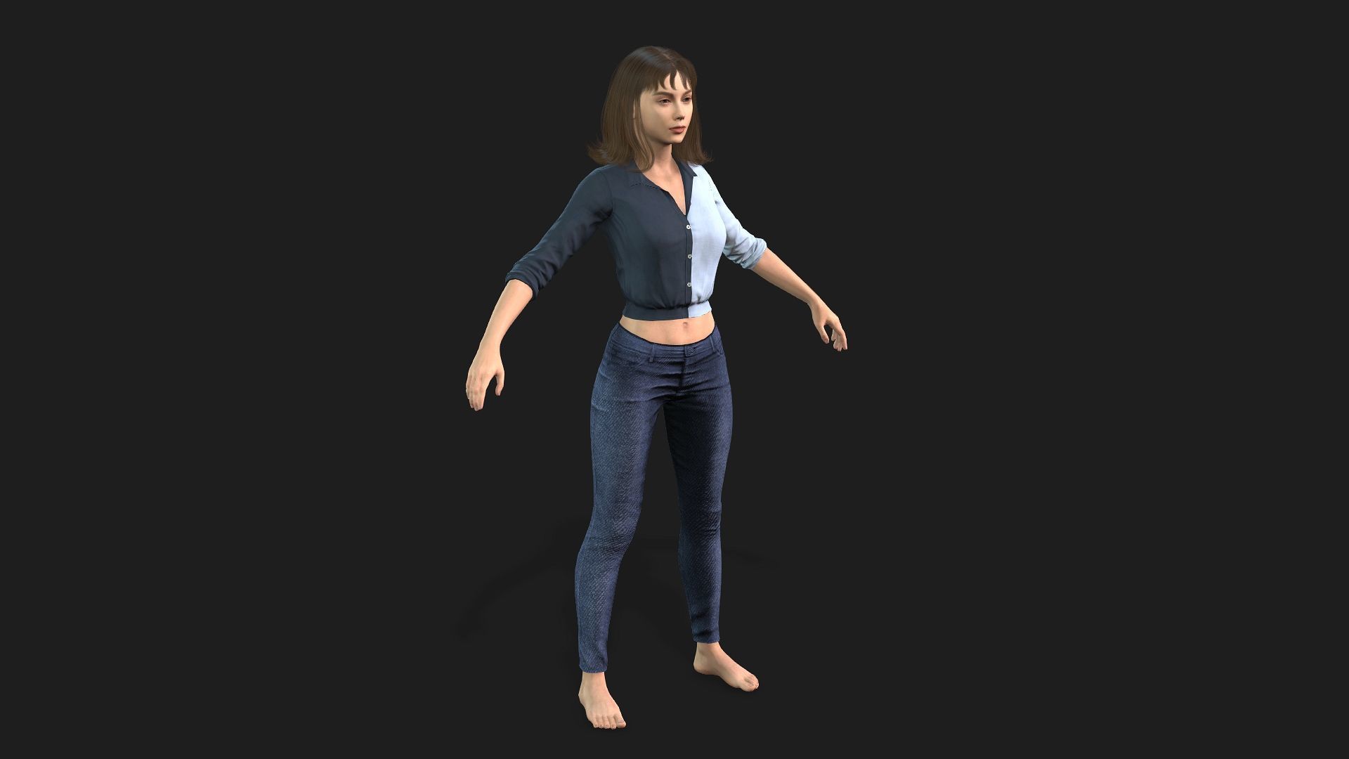 Realistic Woman 3D model_6