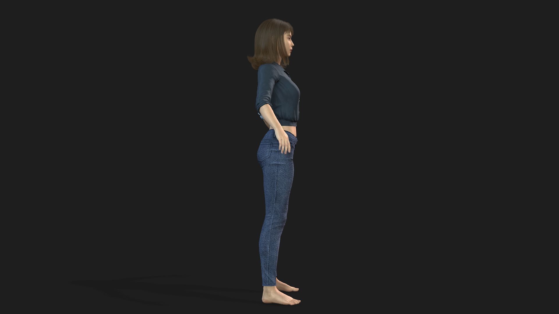Realistic Woman 3D model_4
