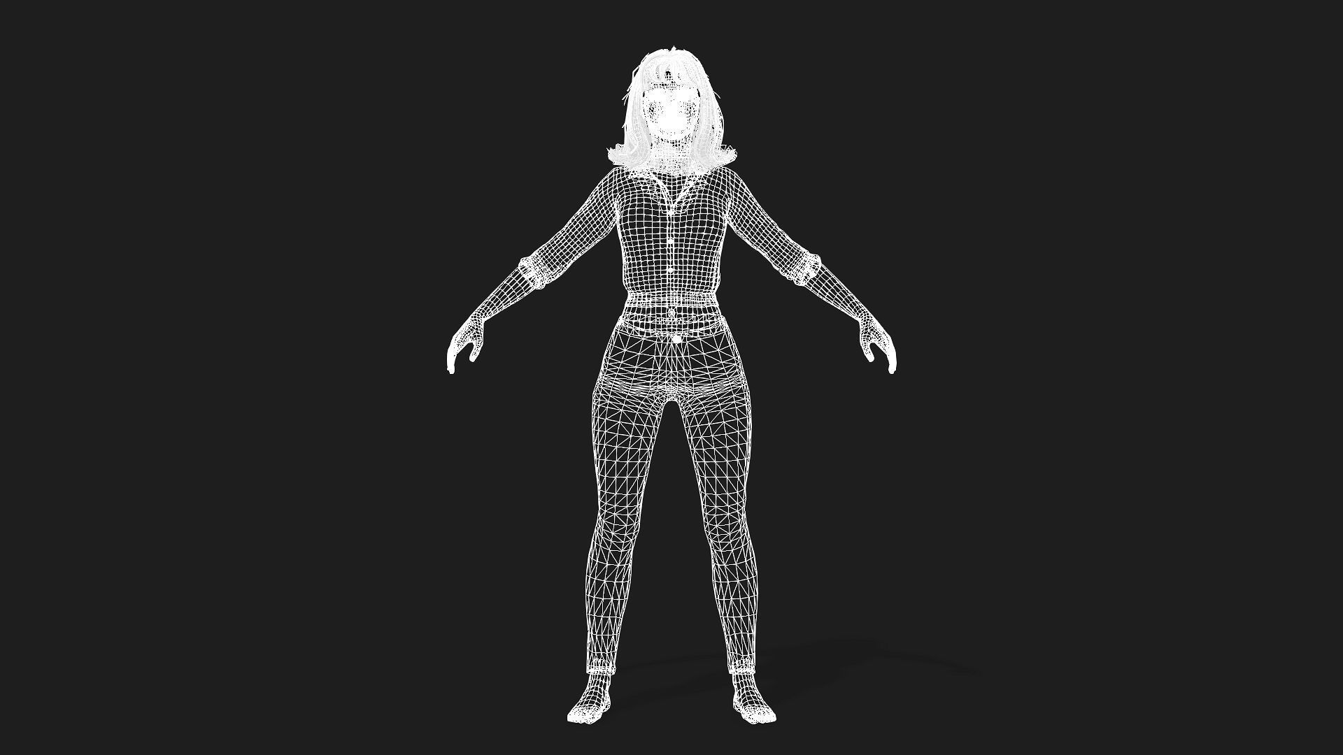 Realistic Woman 3D model_10