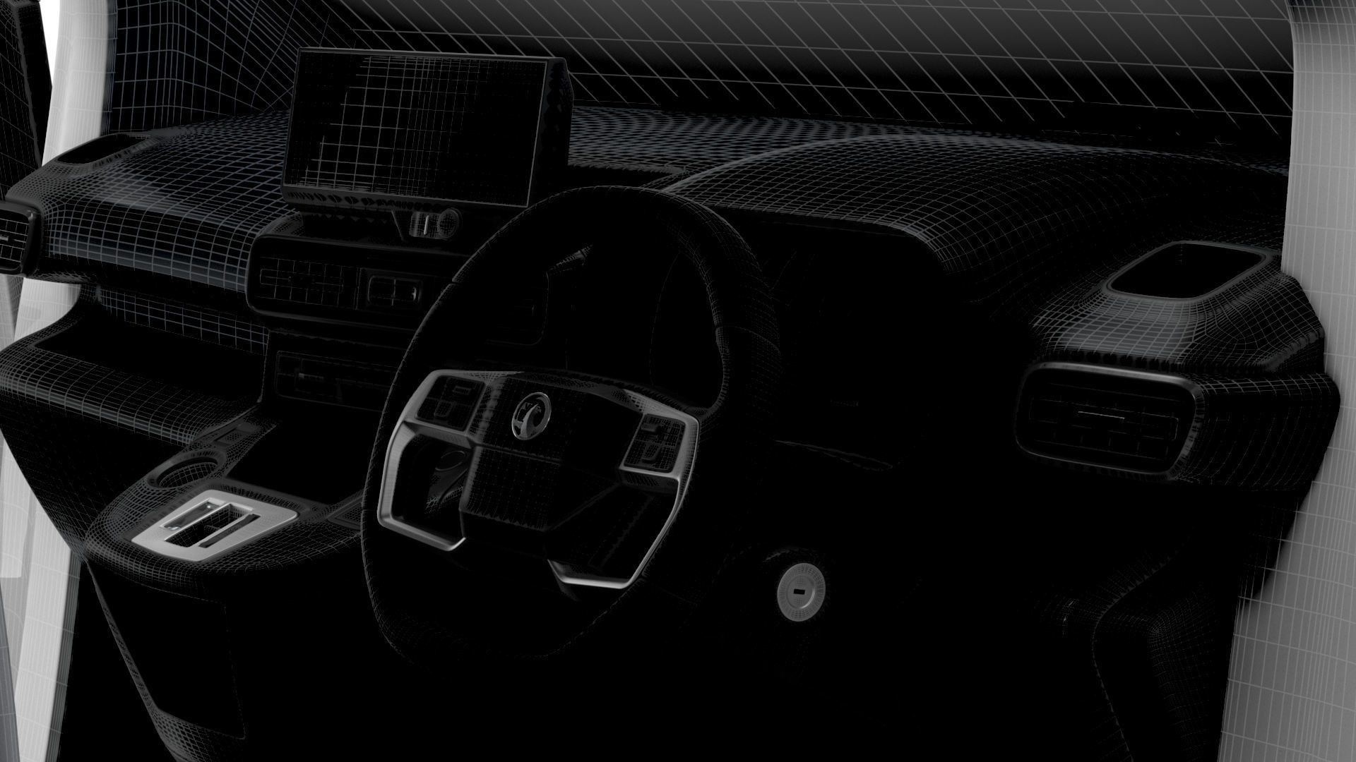 Vauxhall Combo e SWB Van HQInterior 2024 3D model_17