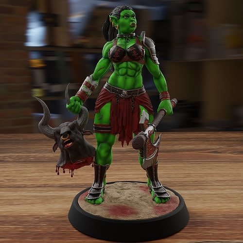 Ravaphine - The Intimidator - Tabletop Orc 3D print model