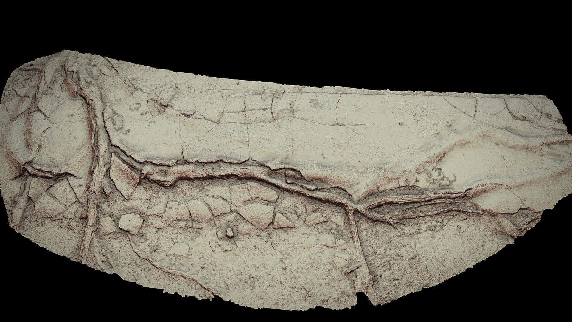 asphalt roots damaged road part5 photogrammetry Low-poly 3D model_3