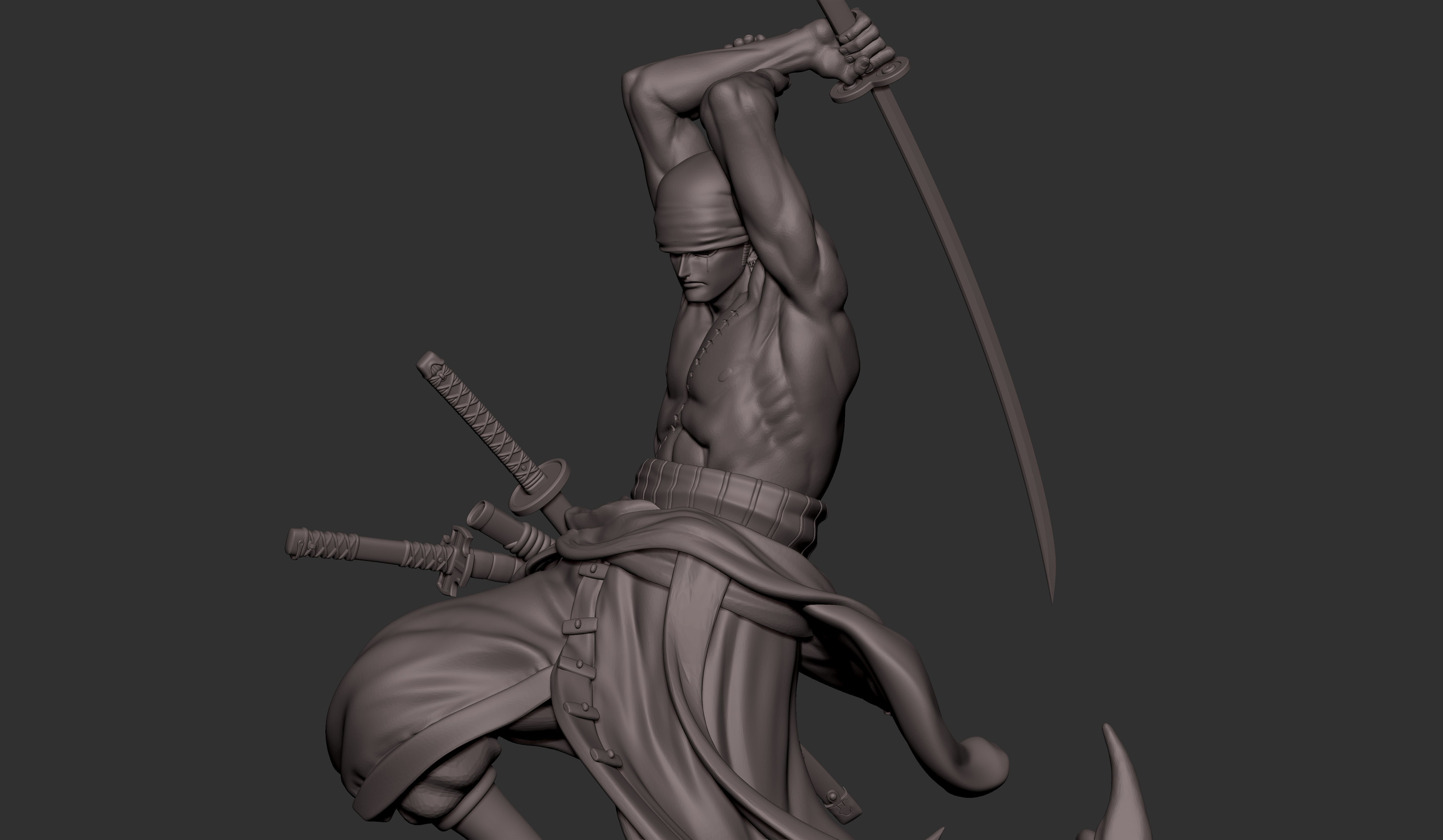 Rononoa Zoro V1 V2 3D print model_5