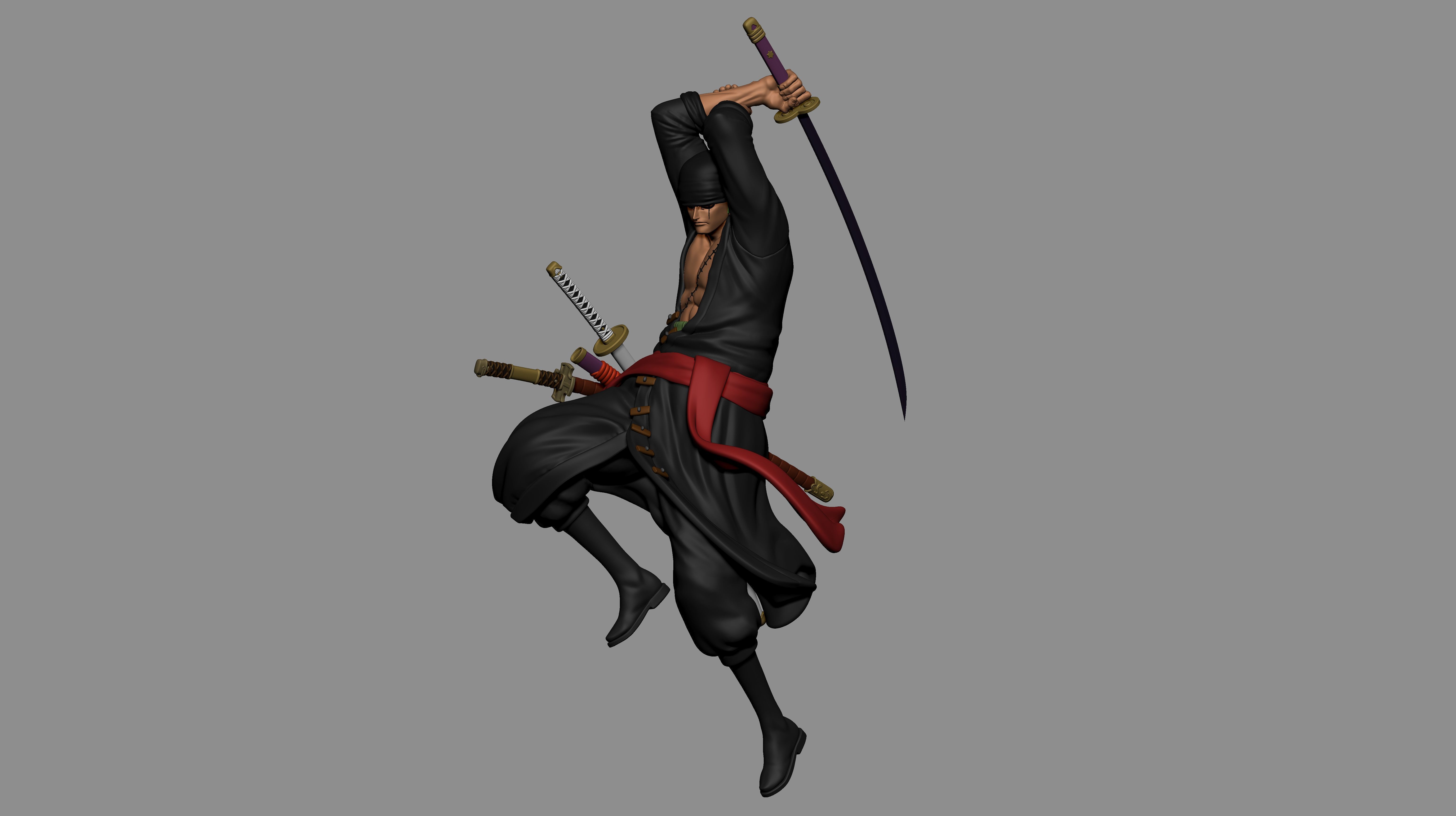 Rononoa Zoro V1 V2 3D print model_6