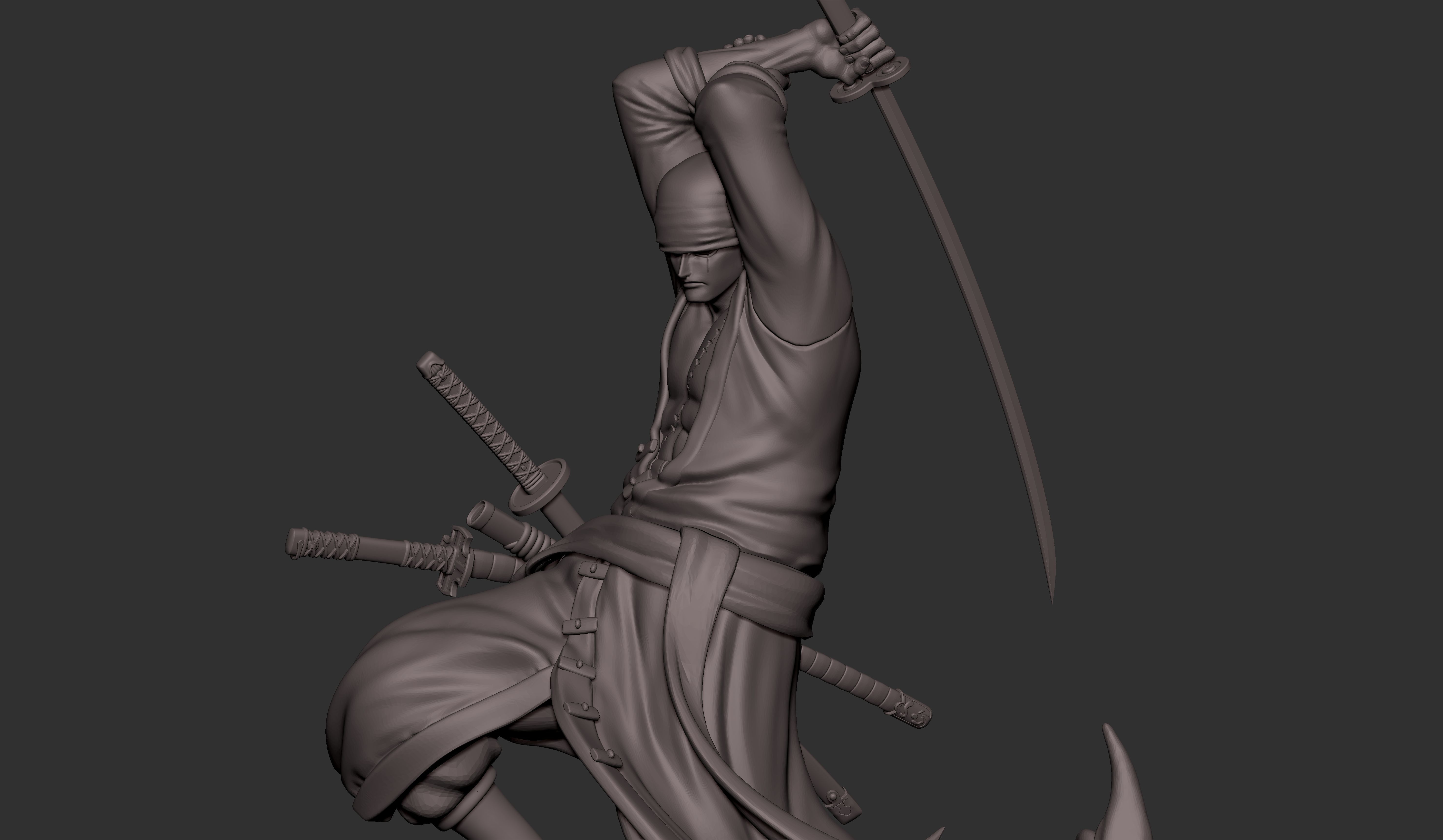 Rononoa Zoro V1 V2 3D print model_4