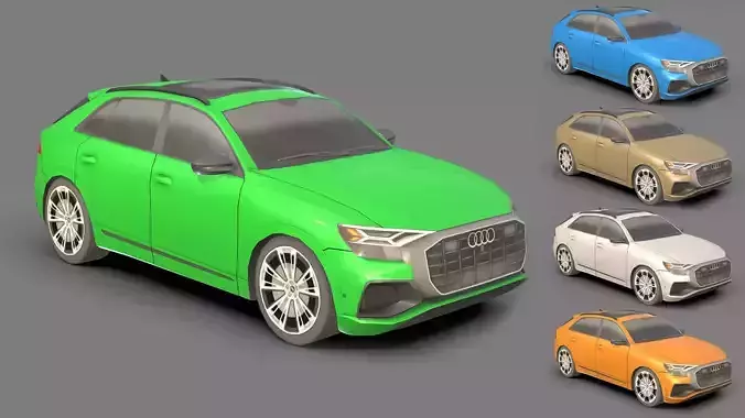  Low-poly audi q8 3D Models