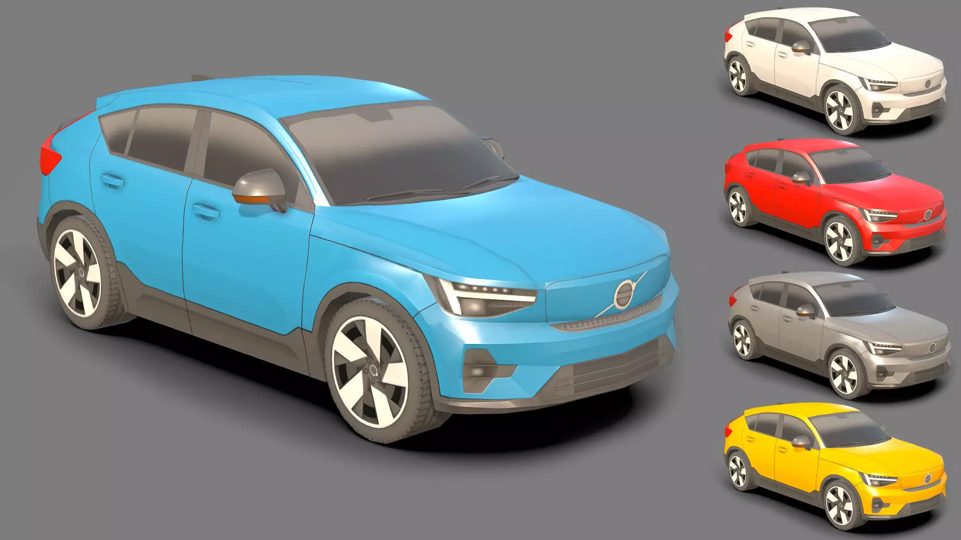 Low-poly Volvo 3D Models Low-poly 3D model_0