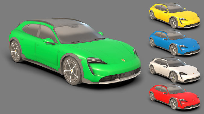 Low-poly Porsche 3D Models Low-poly 3D model