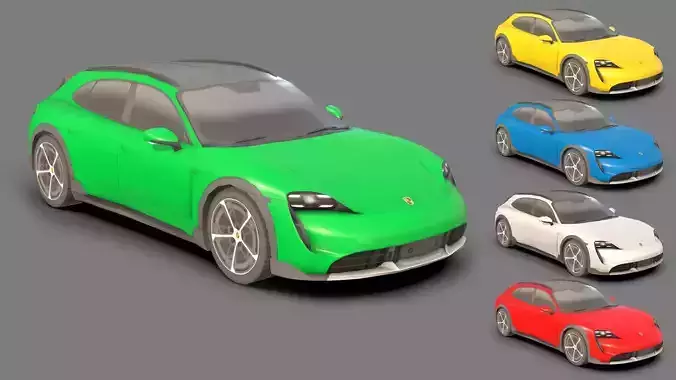 Low-poly Porsche 3D Models