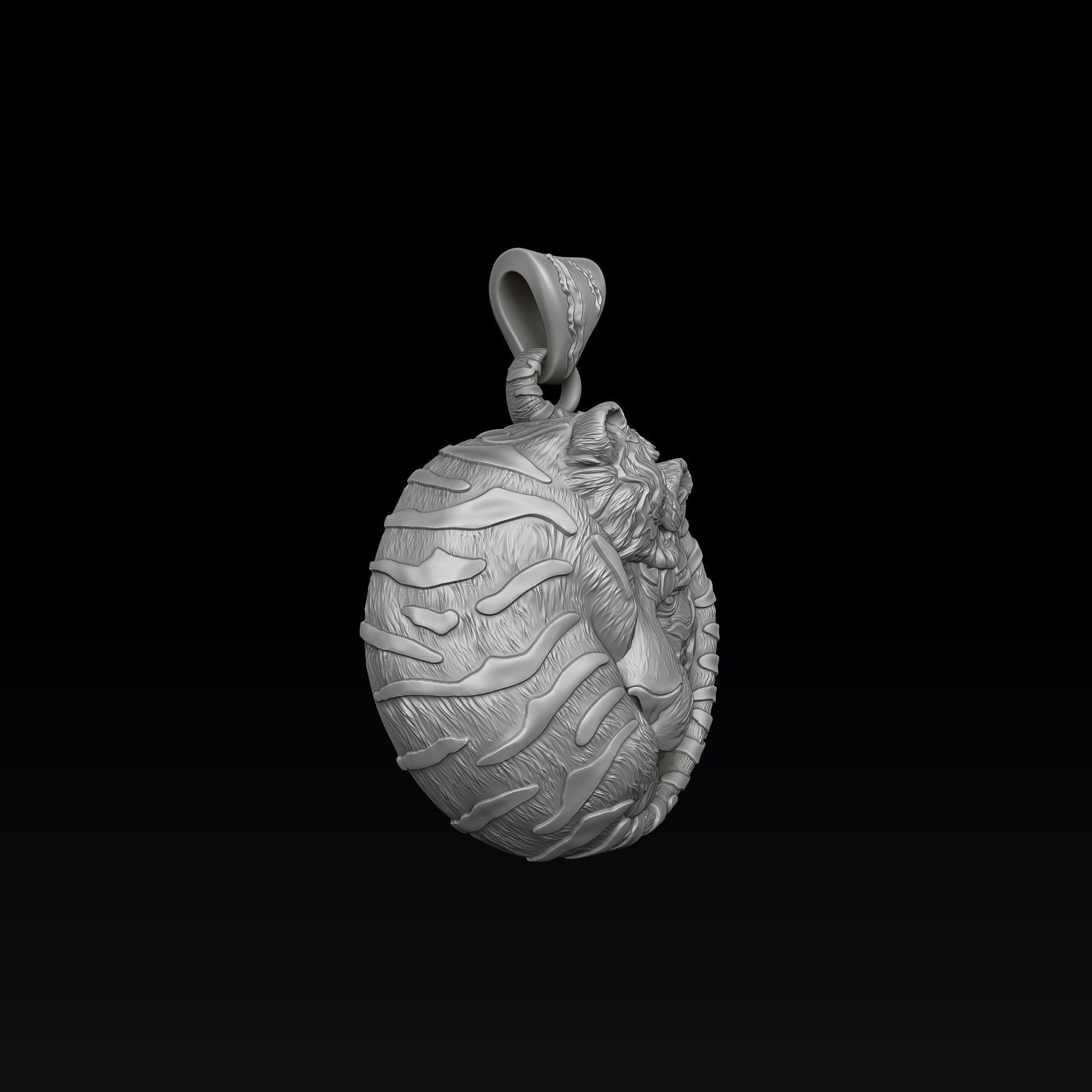 Tigers Pendant 3D print model_5
