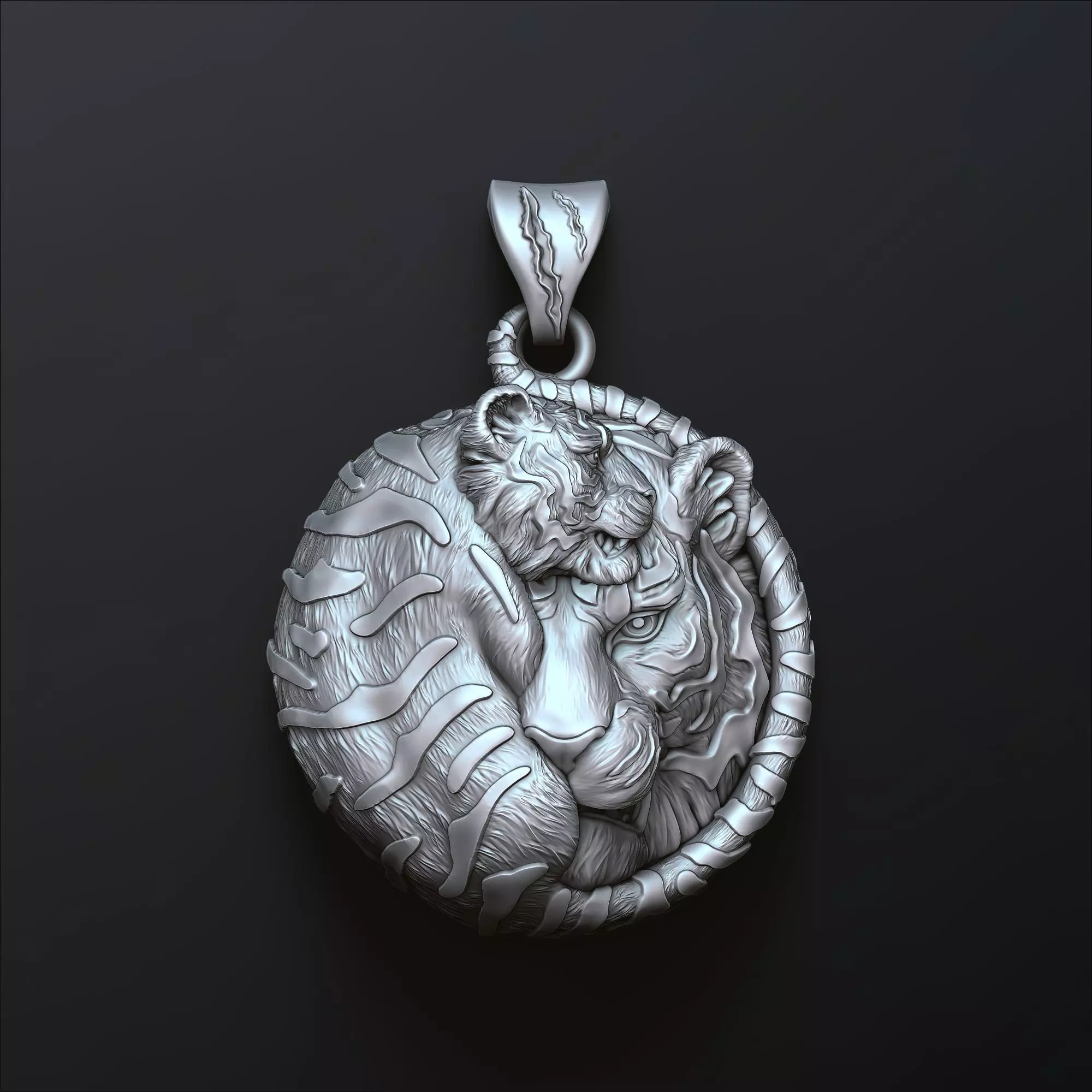 Tigers Pendant 3D print model_0
