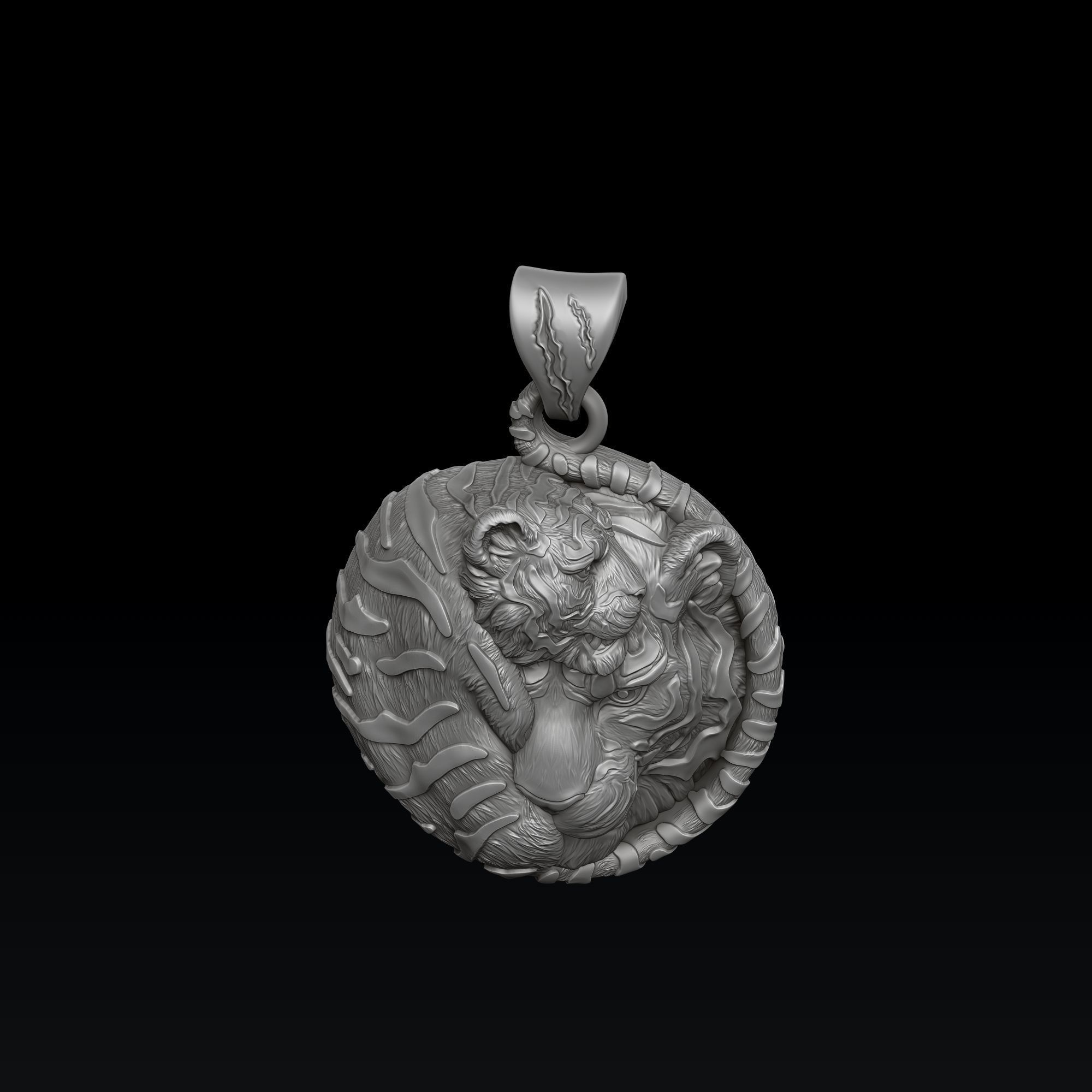 Tigers Pendant 3D print model_7