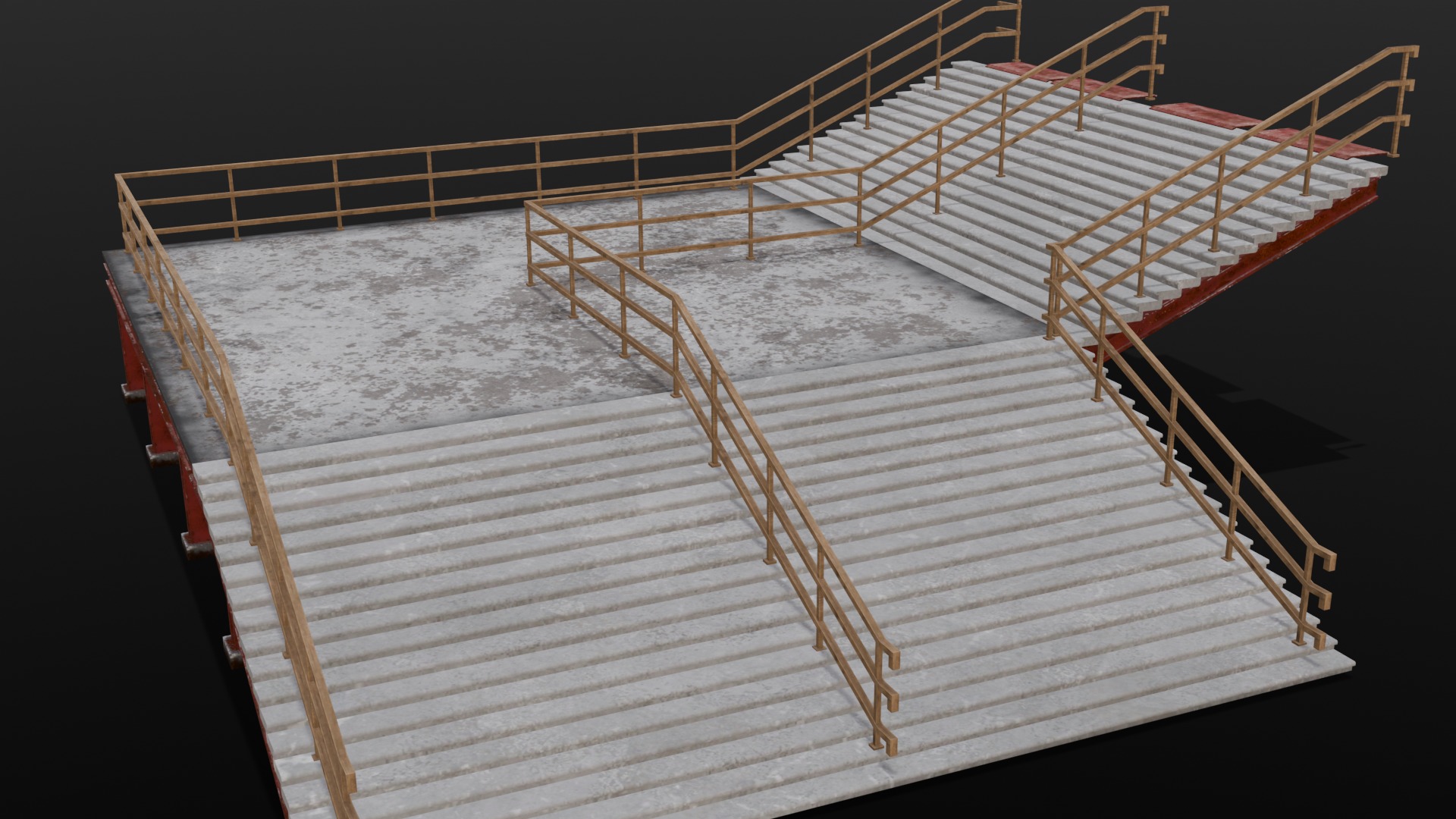 Stair 3D Model Low-poly 3D model_16