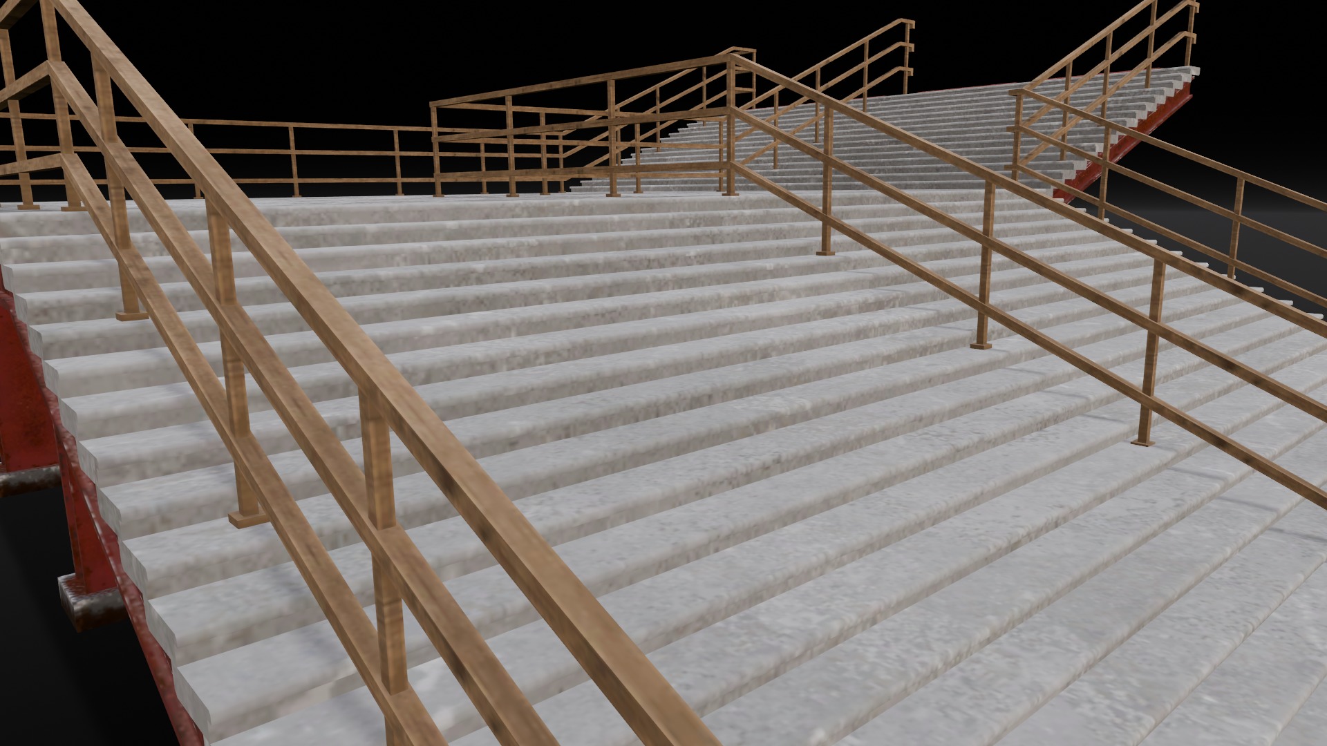 Stair 3D Model Low-poly 3D model_2