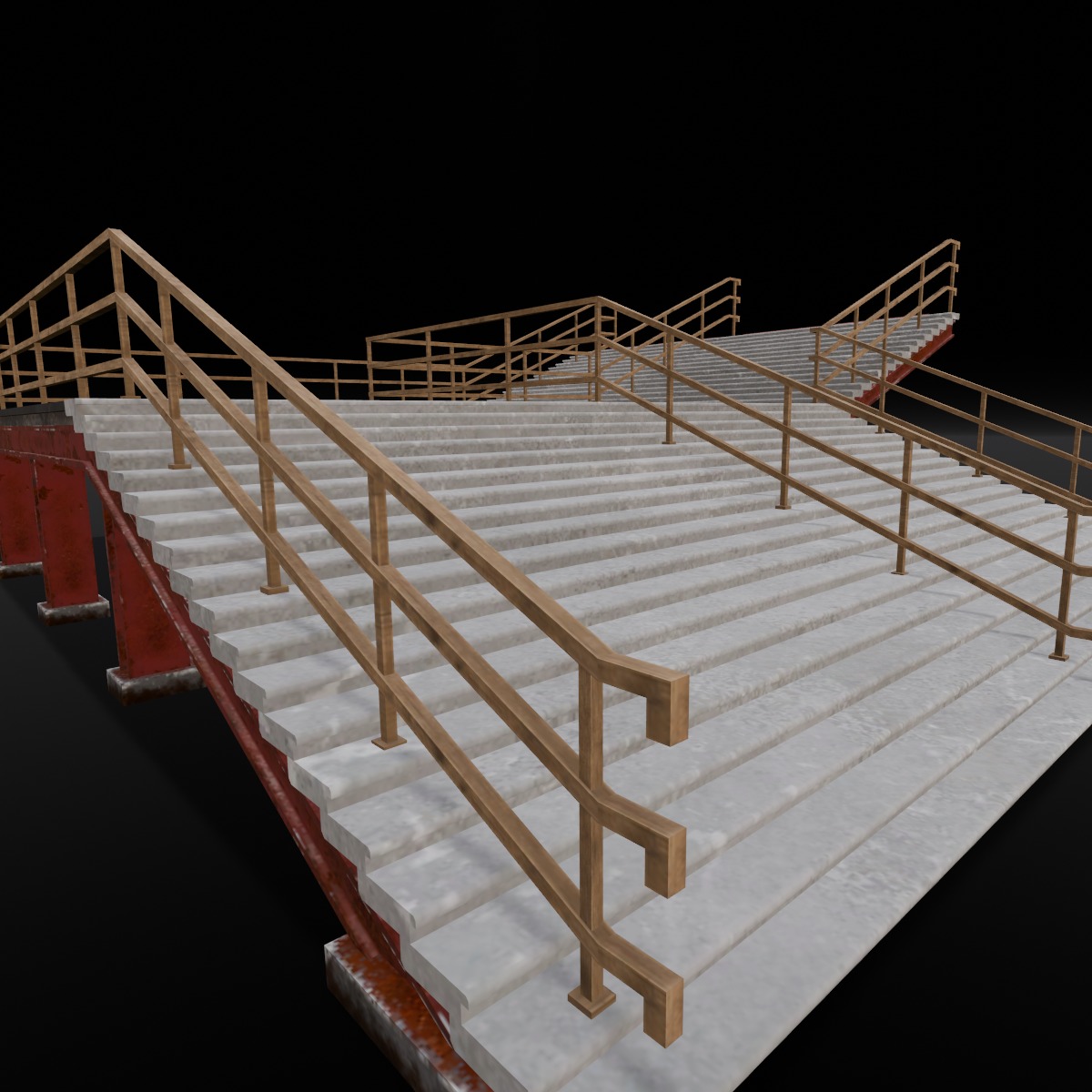 Stair 3D Model Low-poly 3D model_8