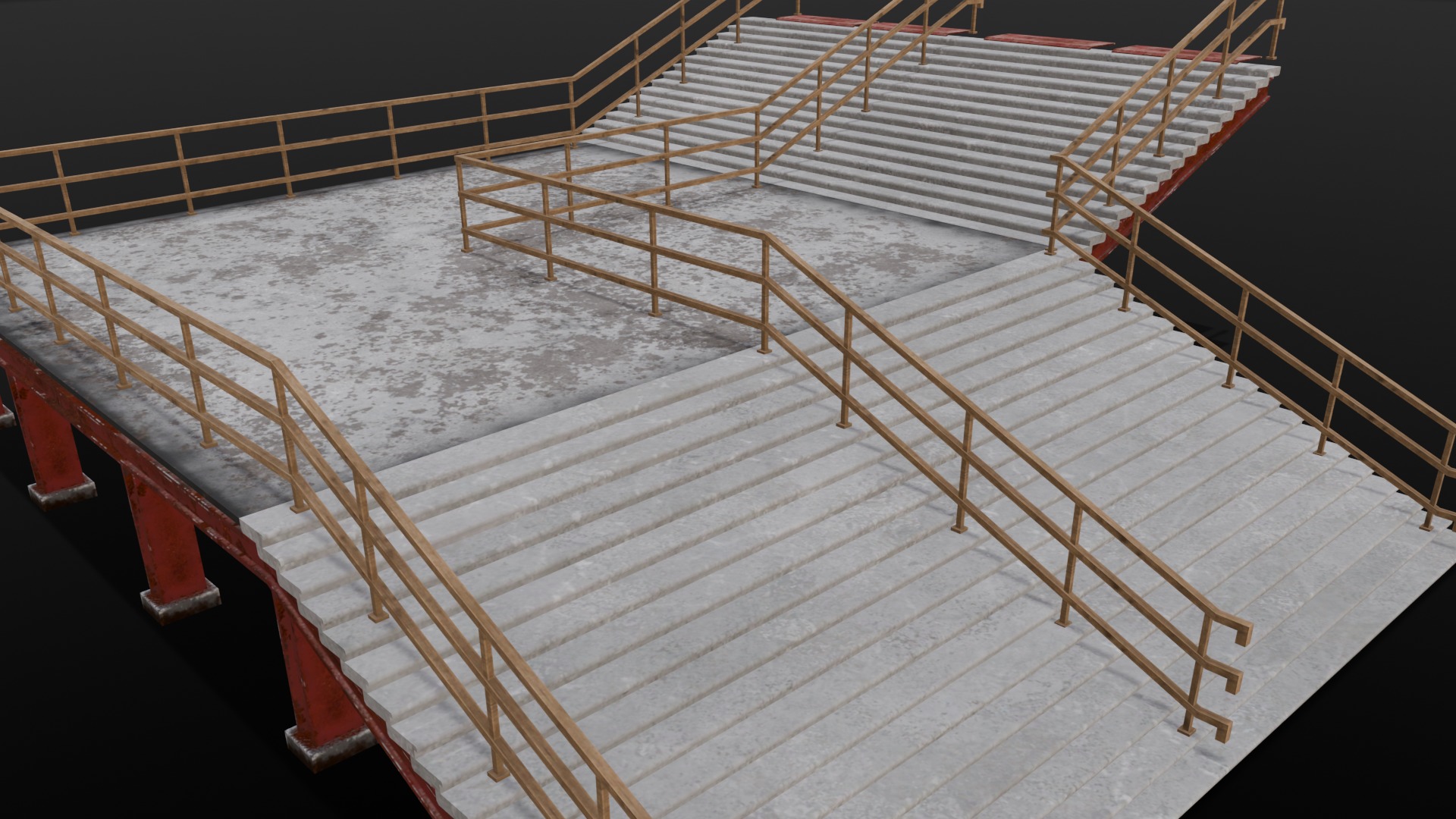 Stair 3D Model Low-poly 3D model_13