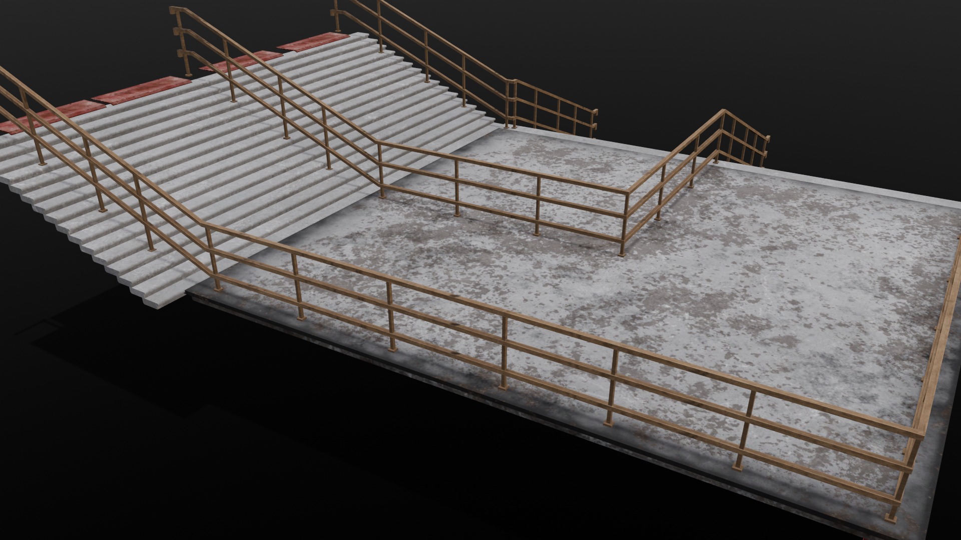 Stair 3D Model Low-poly 3D model_15