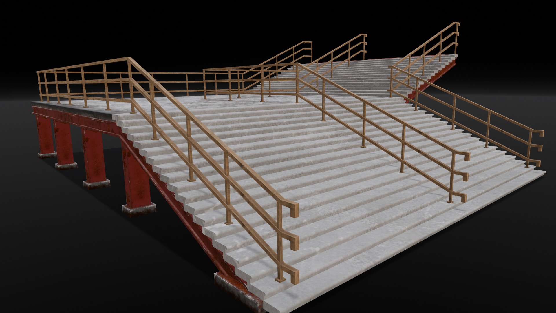 Stair 3D Model Low-poly 3D model_1
