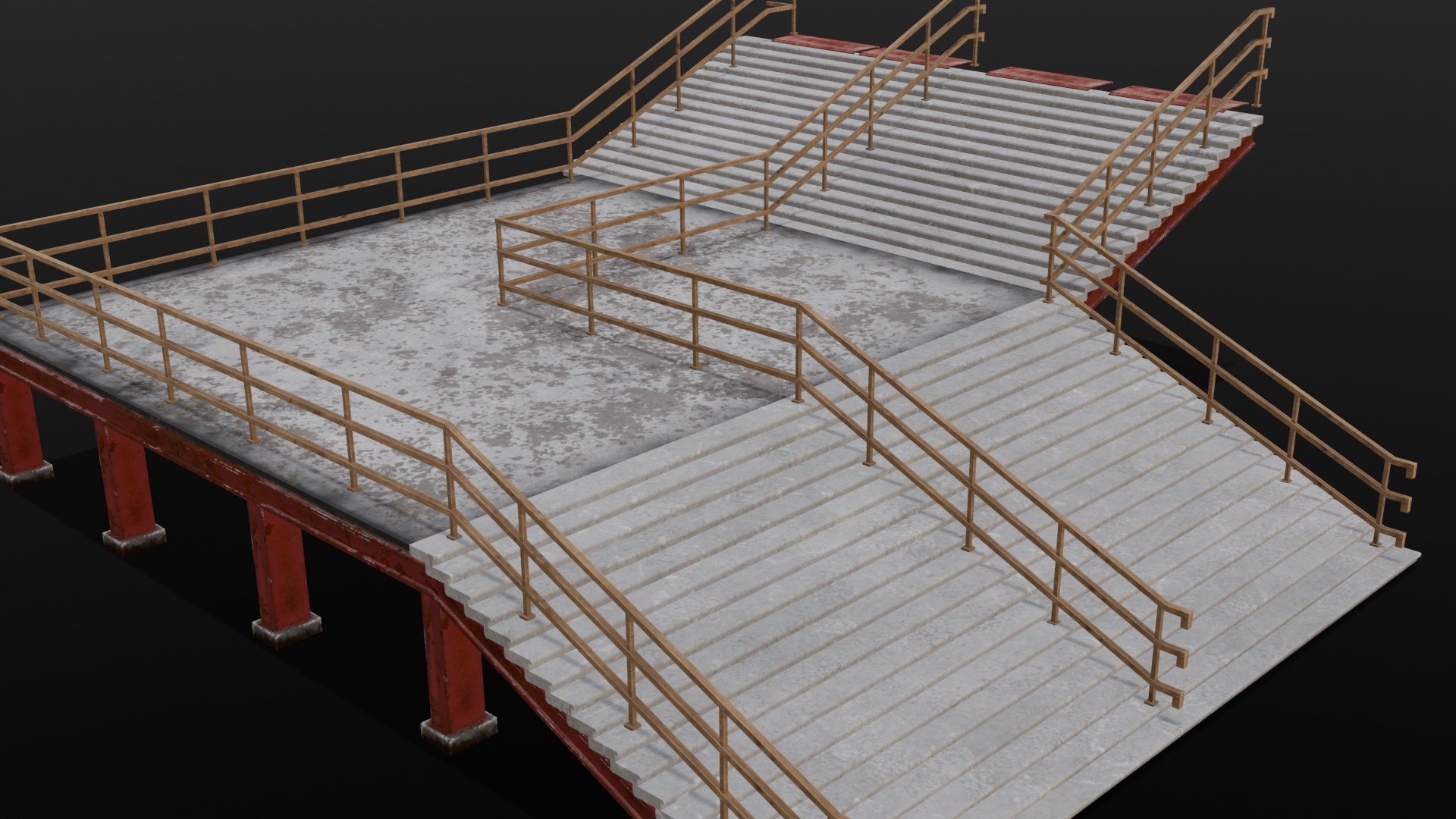 Stair 3D Model Low-poly 3D model_17