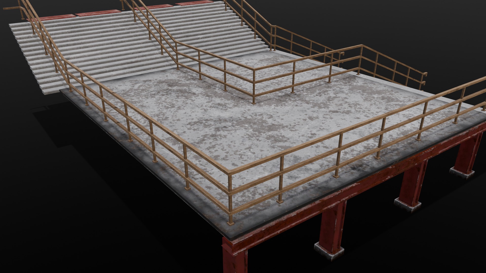 Stair 3D Model Low-poly 3D model_14